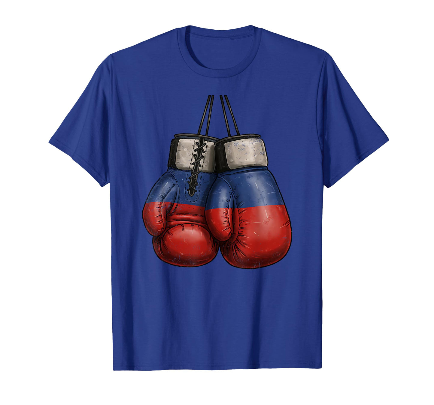 Russian Vintage style boxing Gloves with Russia Flag Retro T-Shirt