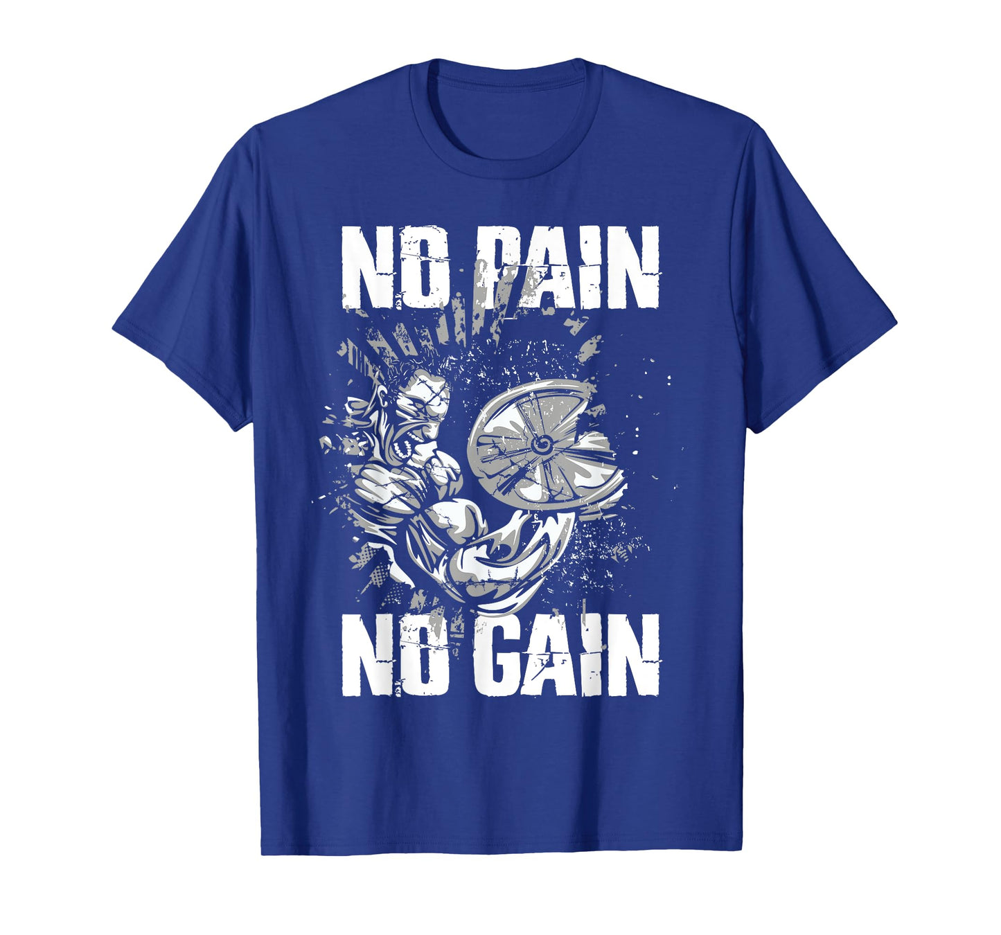 Gym Fitness and Bodybuilding Shirts for Men No Pain No Gain T-Shirt