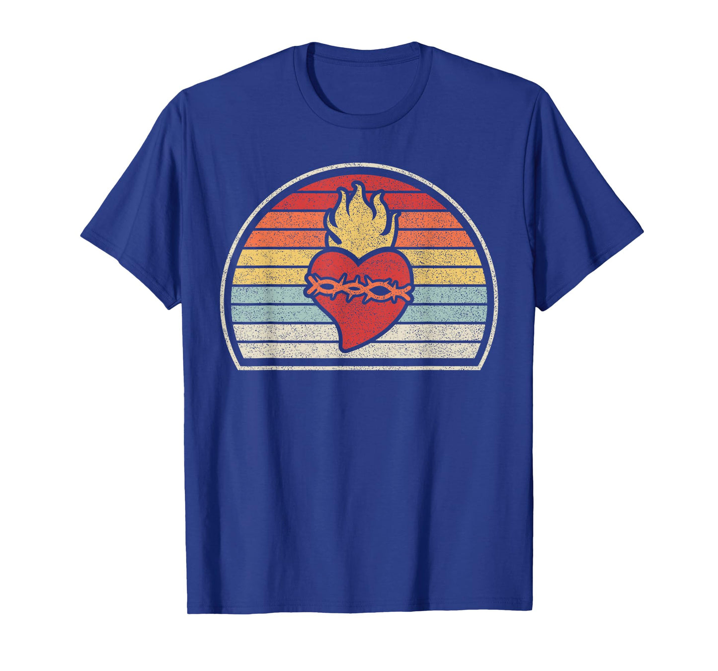Vintage Retro Sacred Heart Of Jesus Christ Catholic T-Shirt