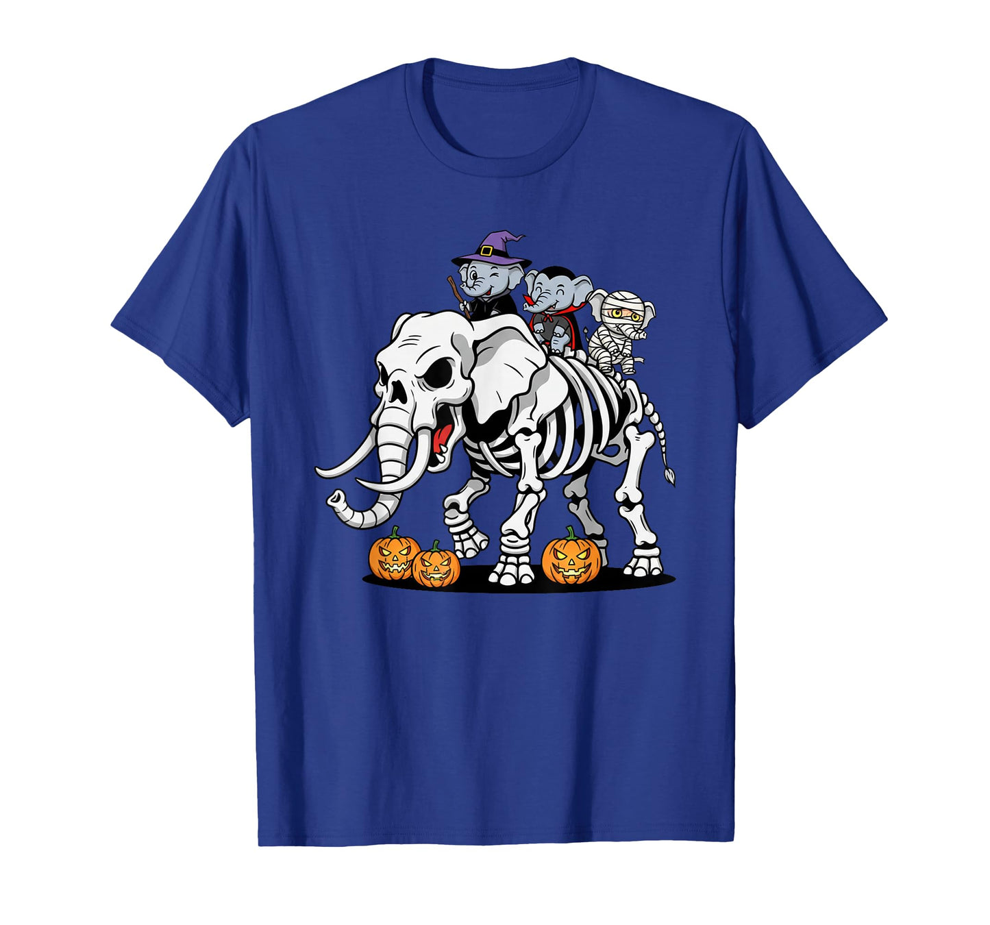 Elephant Skeleton Mummy Witch Halloween Kids Mens Womens T-Shirt