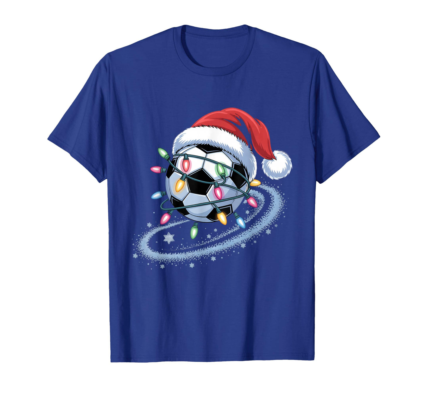 Soccer Ball with Santa Hat Christmas Soccer Player Kids Boys T-Shirt