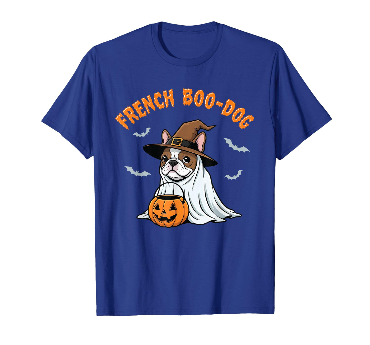 French Boo-Dog Halloween Cute Ghost French Bulldog Pumpkin T-Shirt