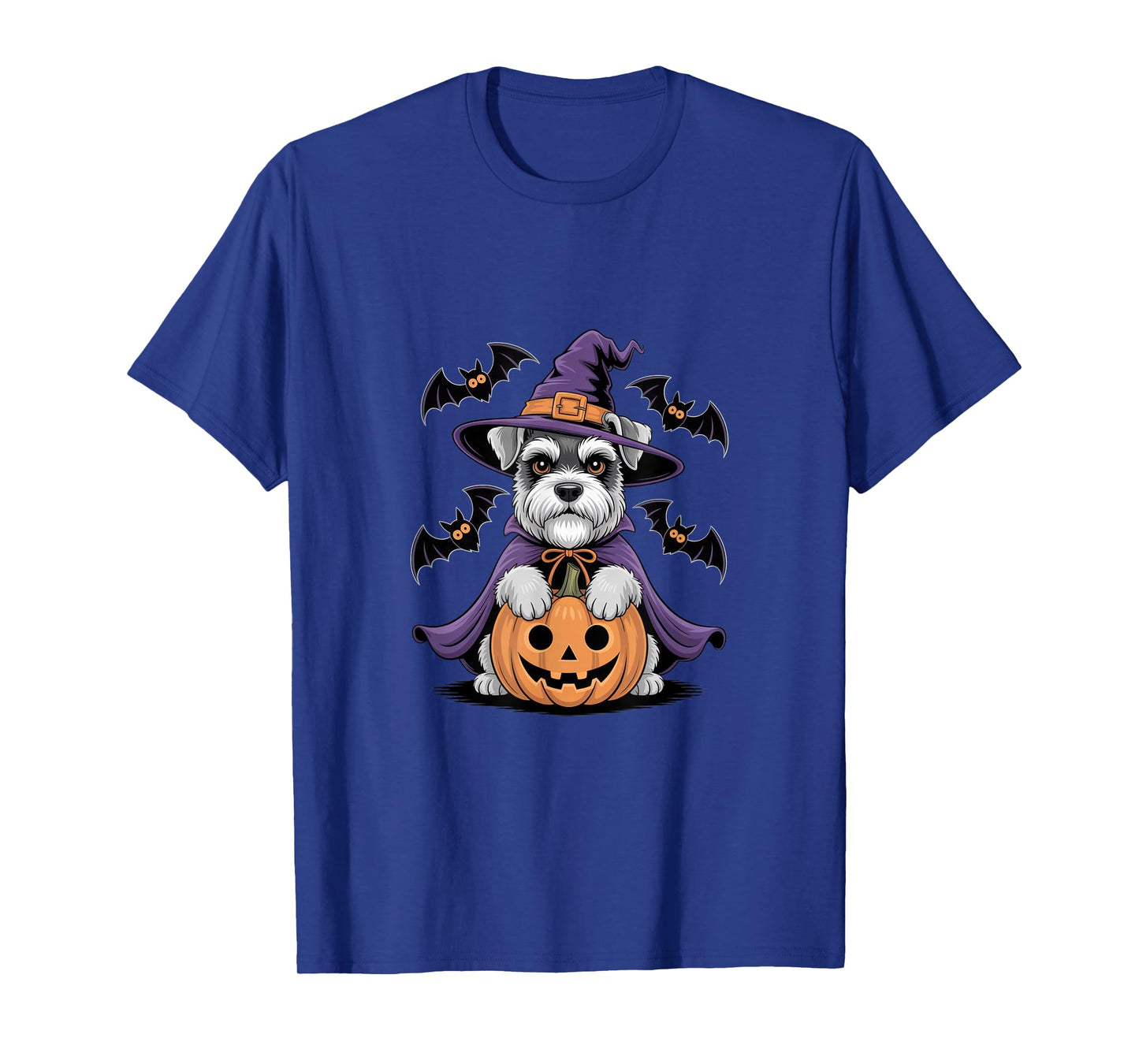 Adorable Witch Dog with Pumpkin for Pet Lovers Halloween T-Shirt