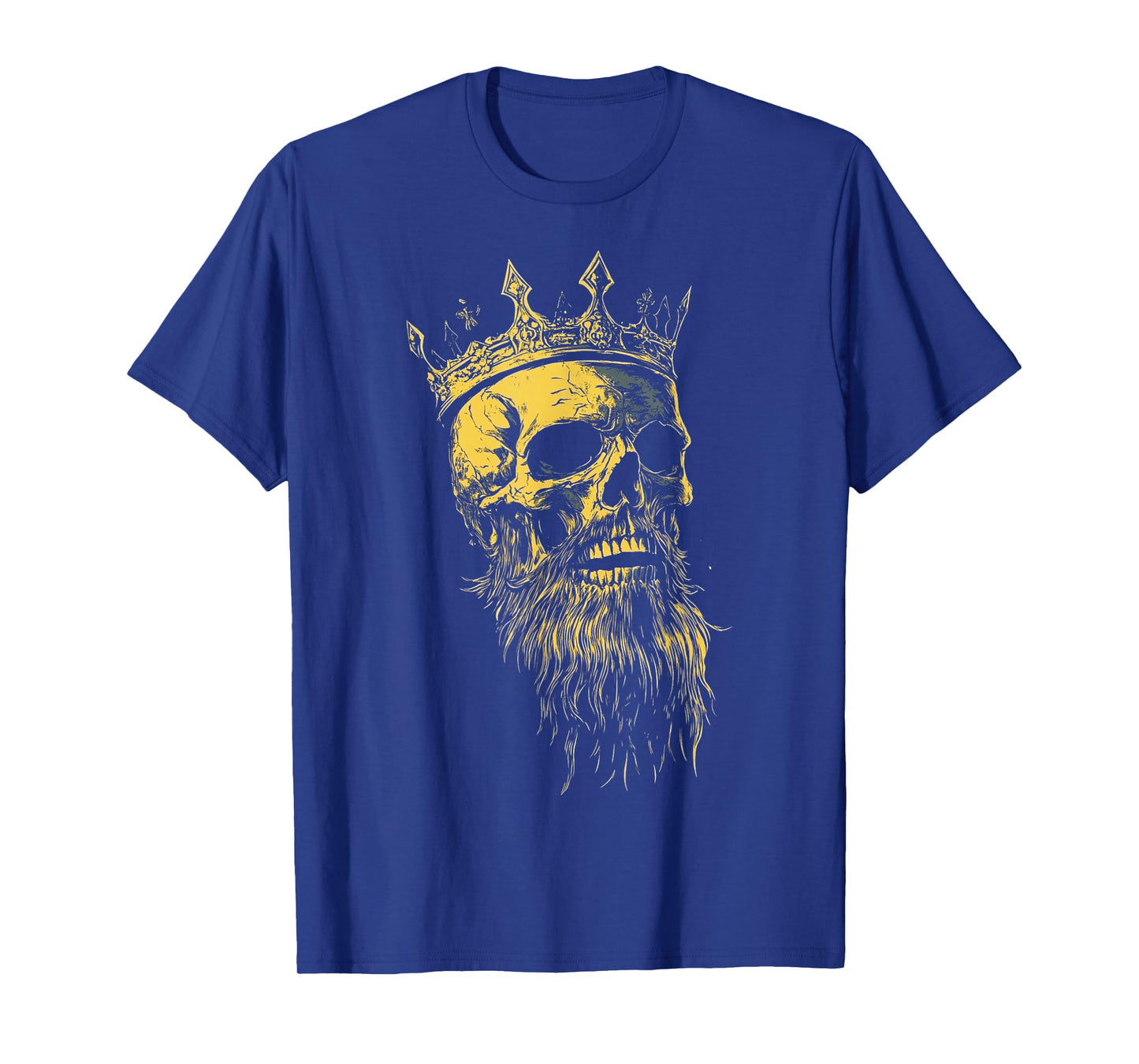 King Crown Skeleton Head with Beard T-Shirt