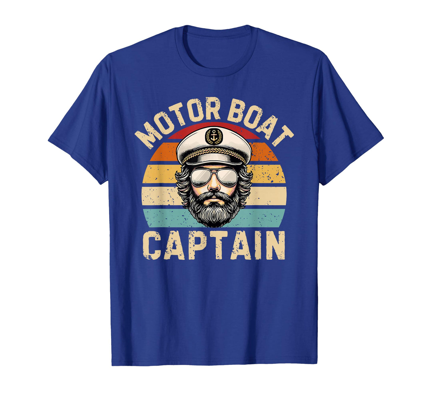 Funny Retro Motor Boat Captain T-Shirt