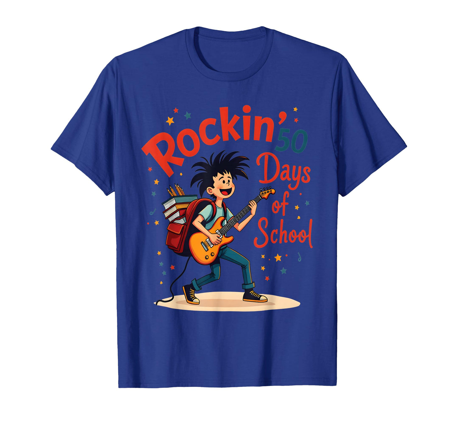 Rockin 50 Days Of School Celebration Fun T-Shirt