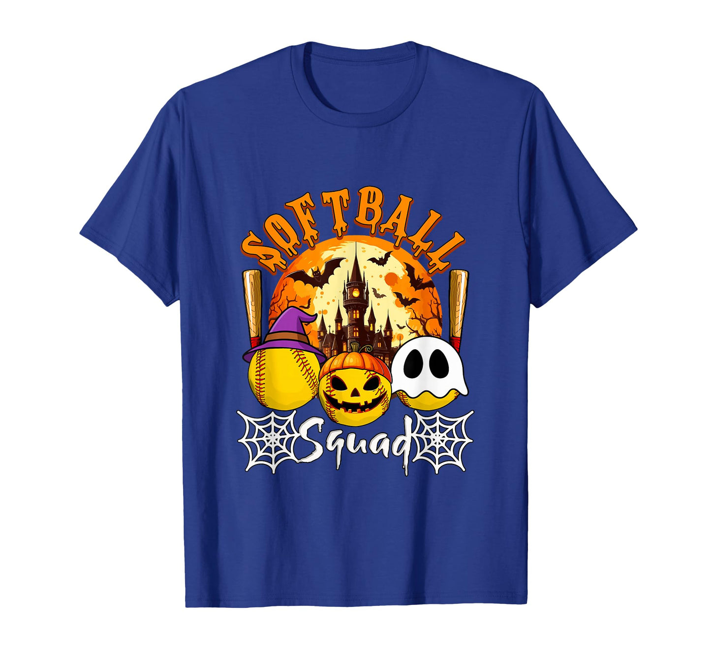 Softball Squad Halloween Three Horror Balls Costume Player T-Shirt