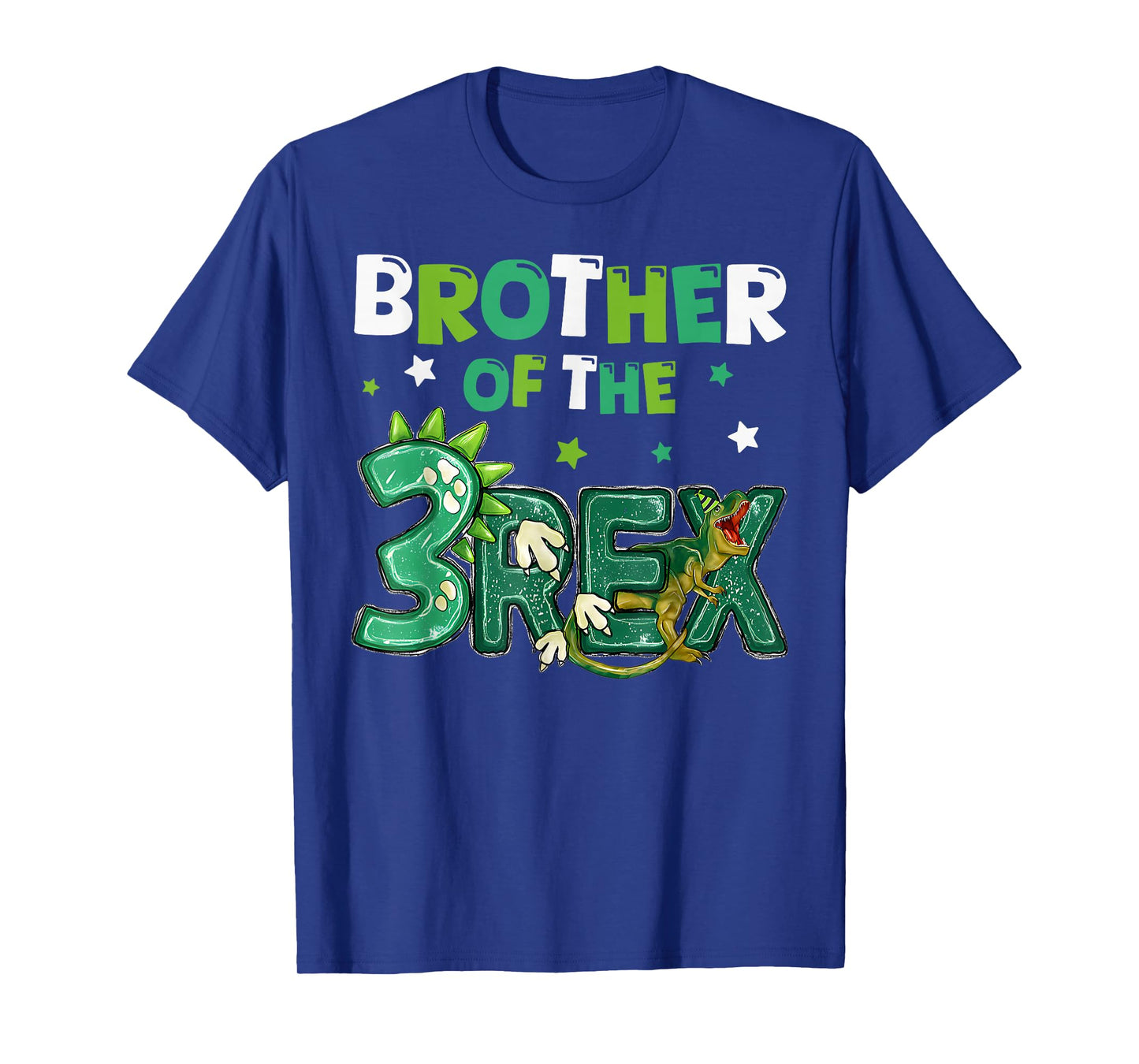 Brother of the Three Rex Birthday Dinosaur Family Matching T-Shirt