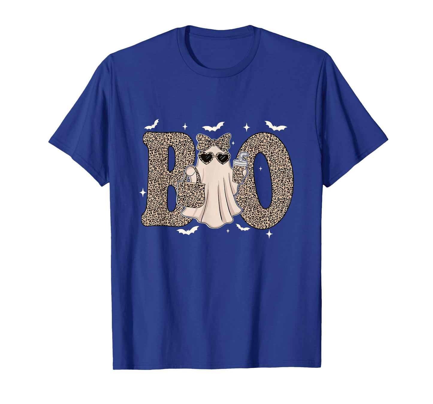 Coquette Leopard Ghost Coffee Boo-JEE Halloween Boujee Ghost T-Shirt