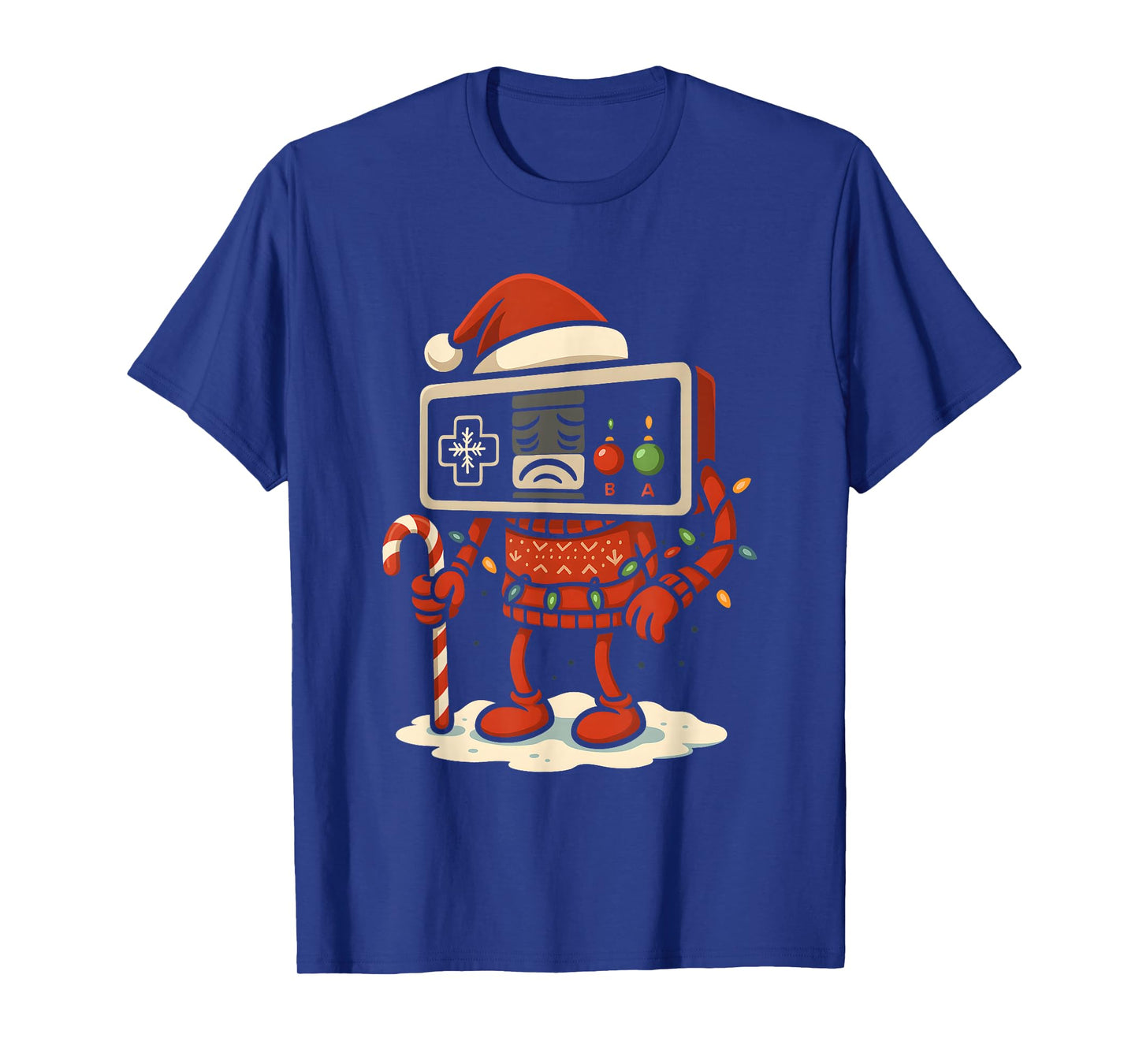 Retro Game Controller Holiday Festive Cartoon Art T-Shirt