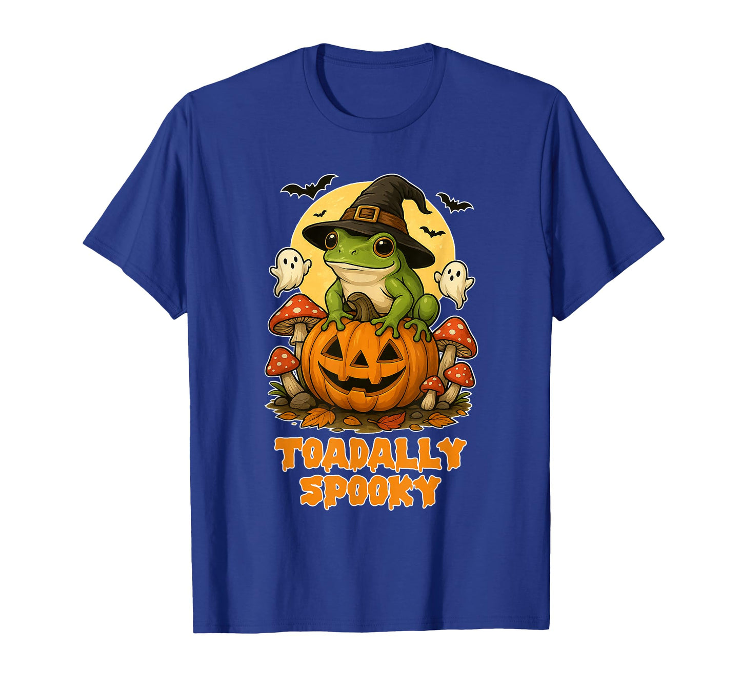 Toadally Spooky Halloween Frog Costume Pumpkin Bat Mushroom T-Shirt