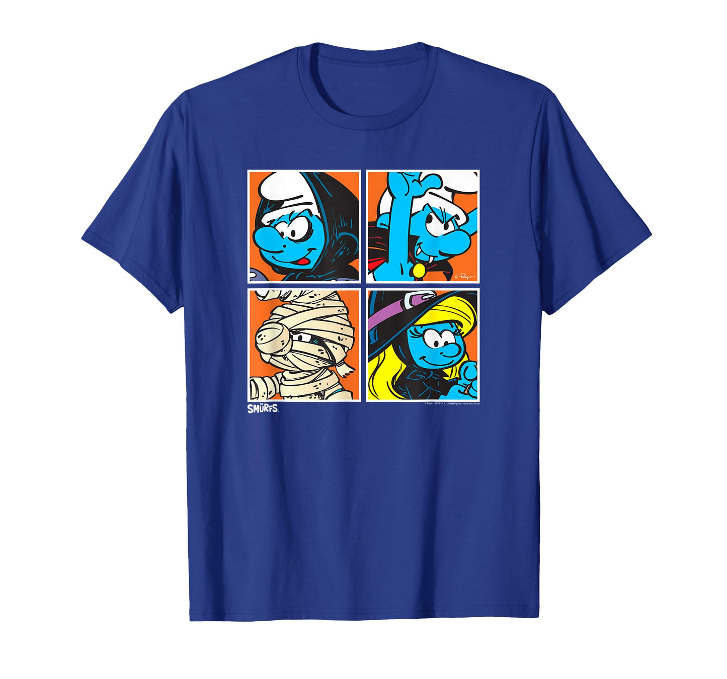 The Smurfs Halloween Dress Up Pop Art Retro Cartoon T-Shirt