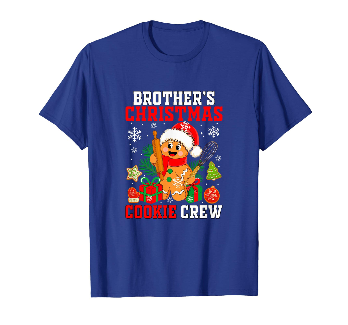 Brother's Christmas Cookie Crew Santa Gingerbread Baker T-Shirt