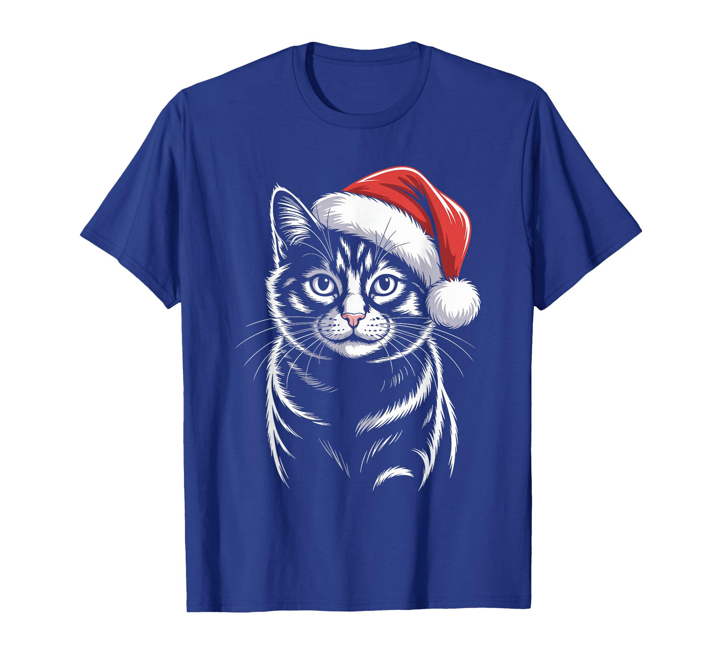 Cute Cat Santa Hat Christmas Xmas Kitten for Men Women T-Shirt