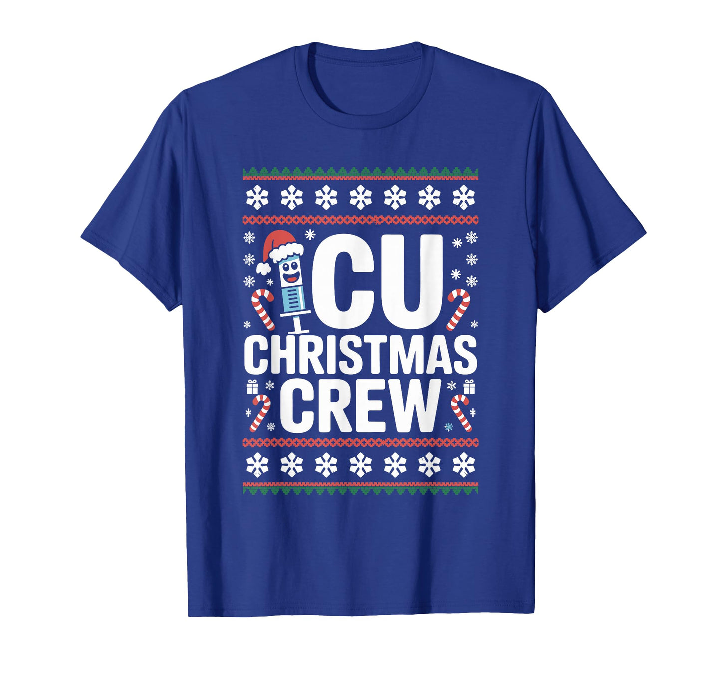 ICU Nurse Ugly Christmas Sweater Critical Care Xmas Nursing T-Shirt