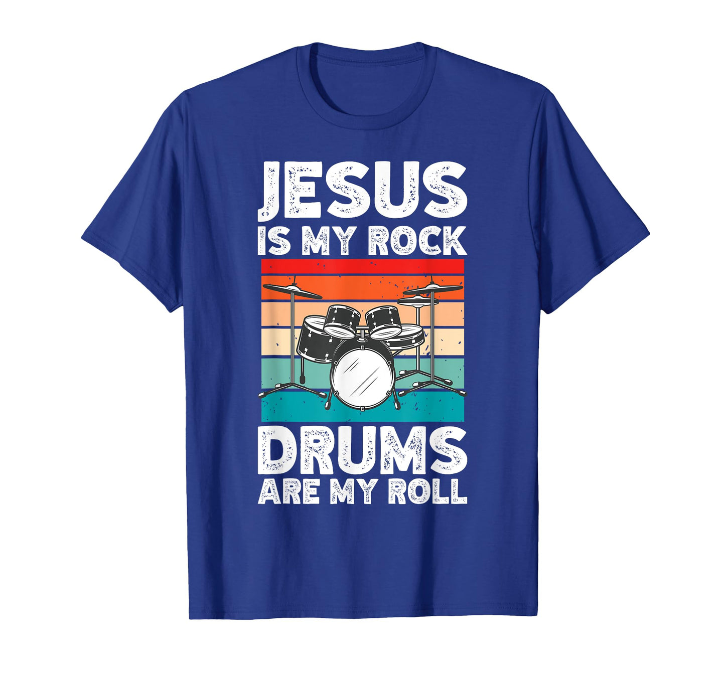 Drummer Jesus Drumming Drums Percussion Faith Christian T-Shirt