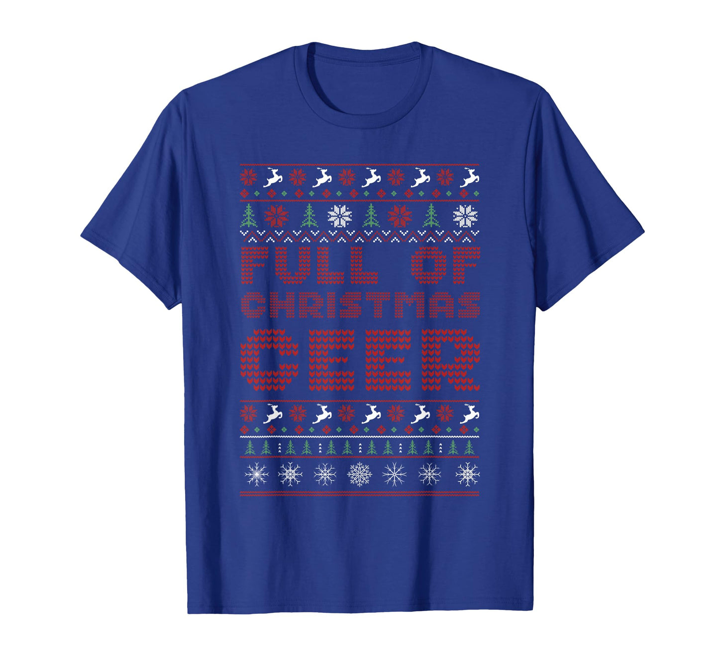 Funny Full of Christmas Cheer Beer Ugly Matching Couples T-Shirt