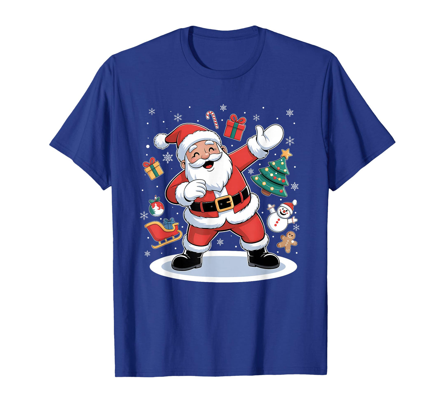 Christmas Dabbing Santa Claus Xmas Lights Kids Boys T-Shirt