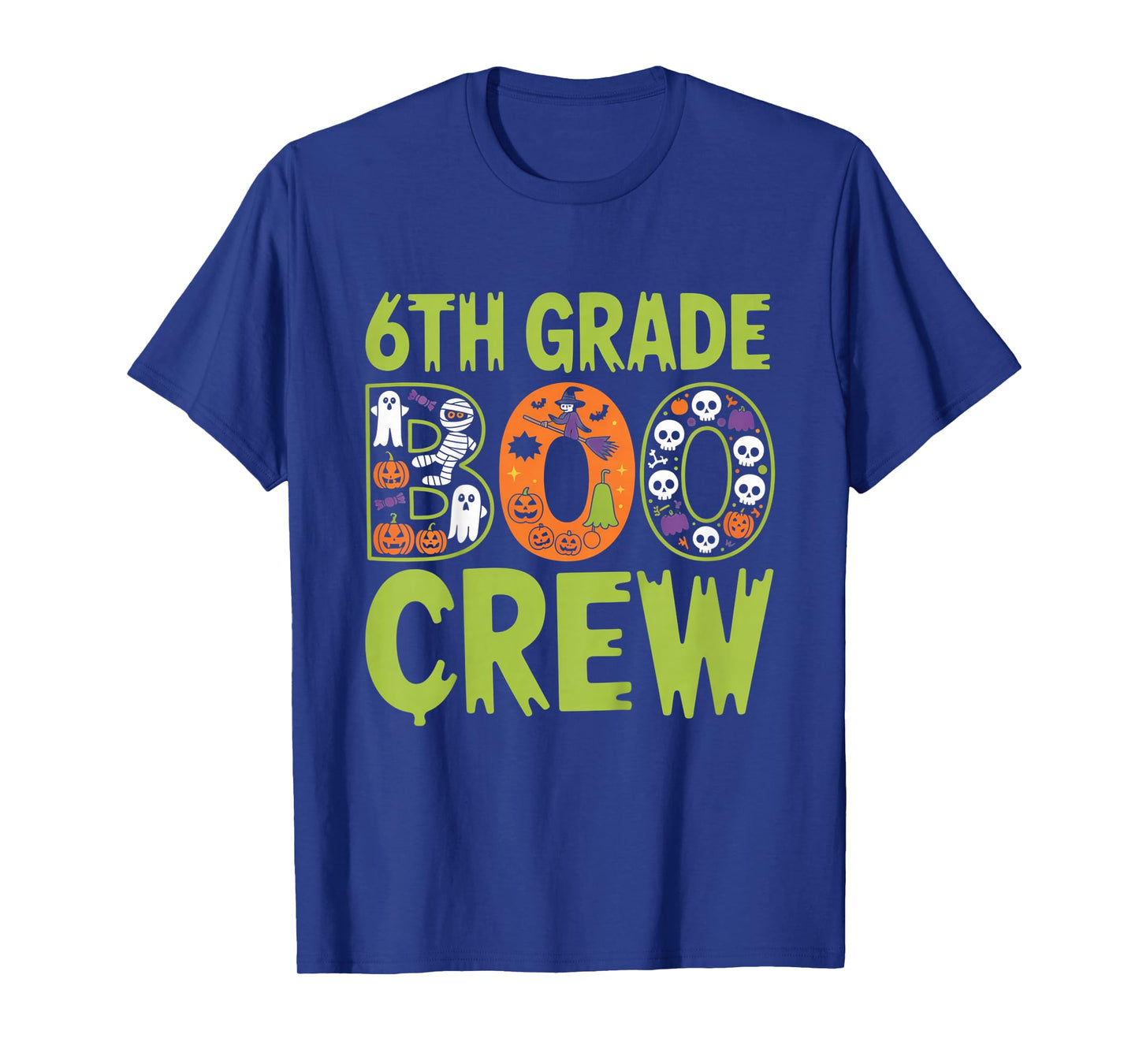 6th Grade Boo Crew Halloween Matching Outfit Kids Teachers T-Shirt