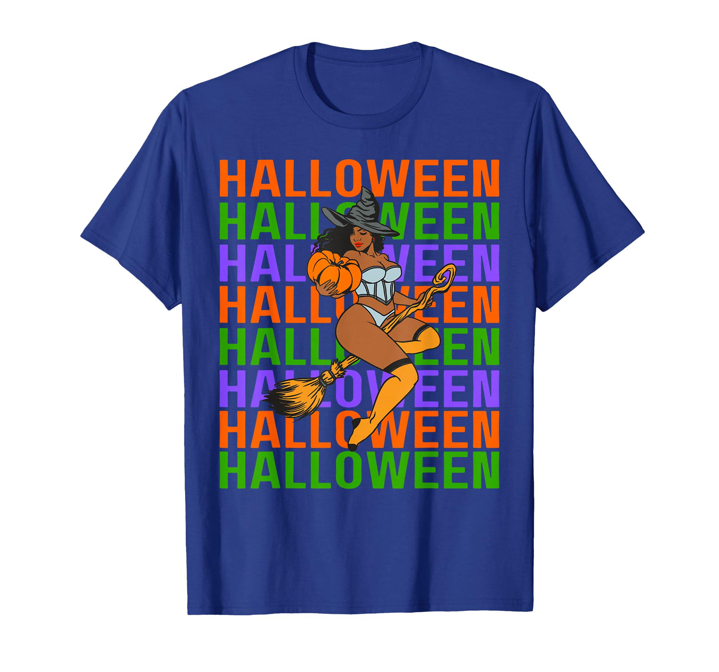 Funny Melanin Halloween Black Girl Magic Scary Blood Costume T-Shirt