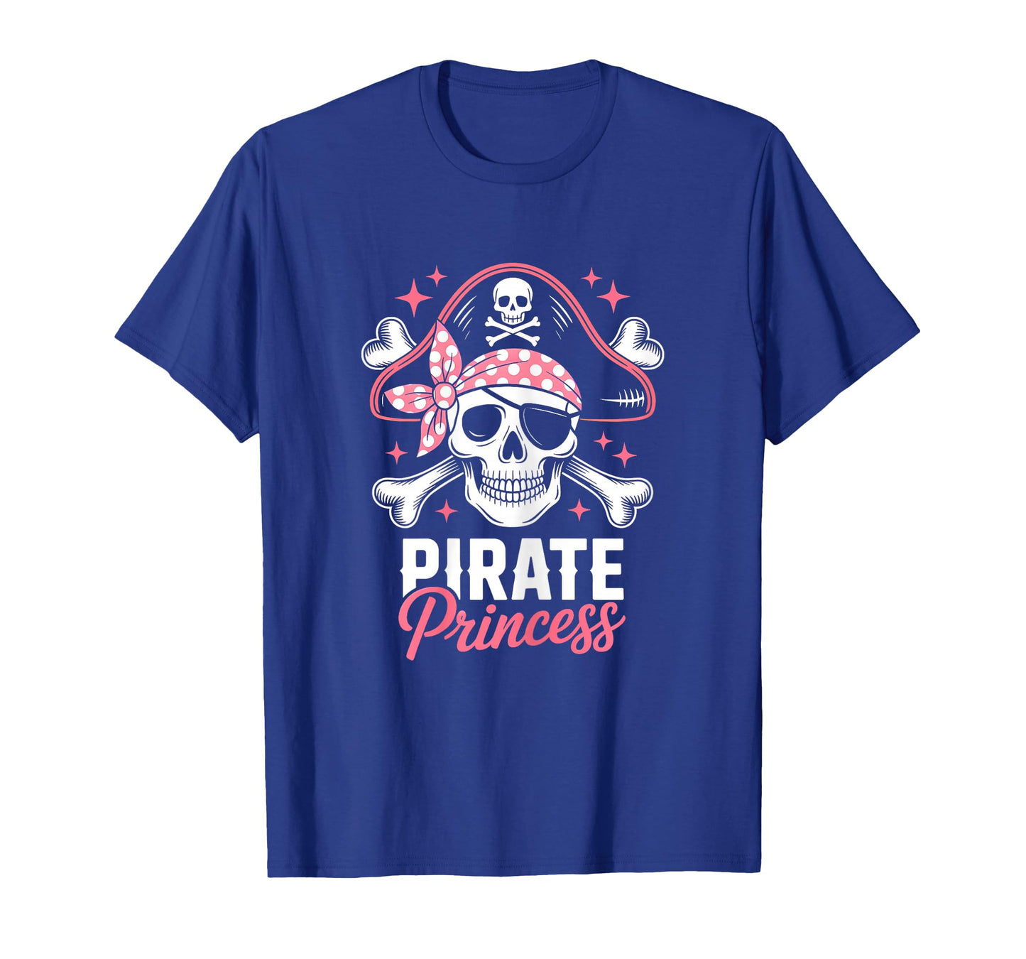 Pirate Cute Princess Halloween Skull Bow Tie Women Girls T-Shirt