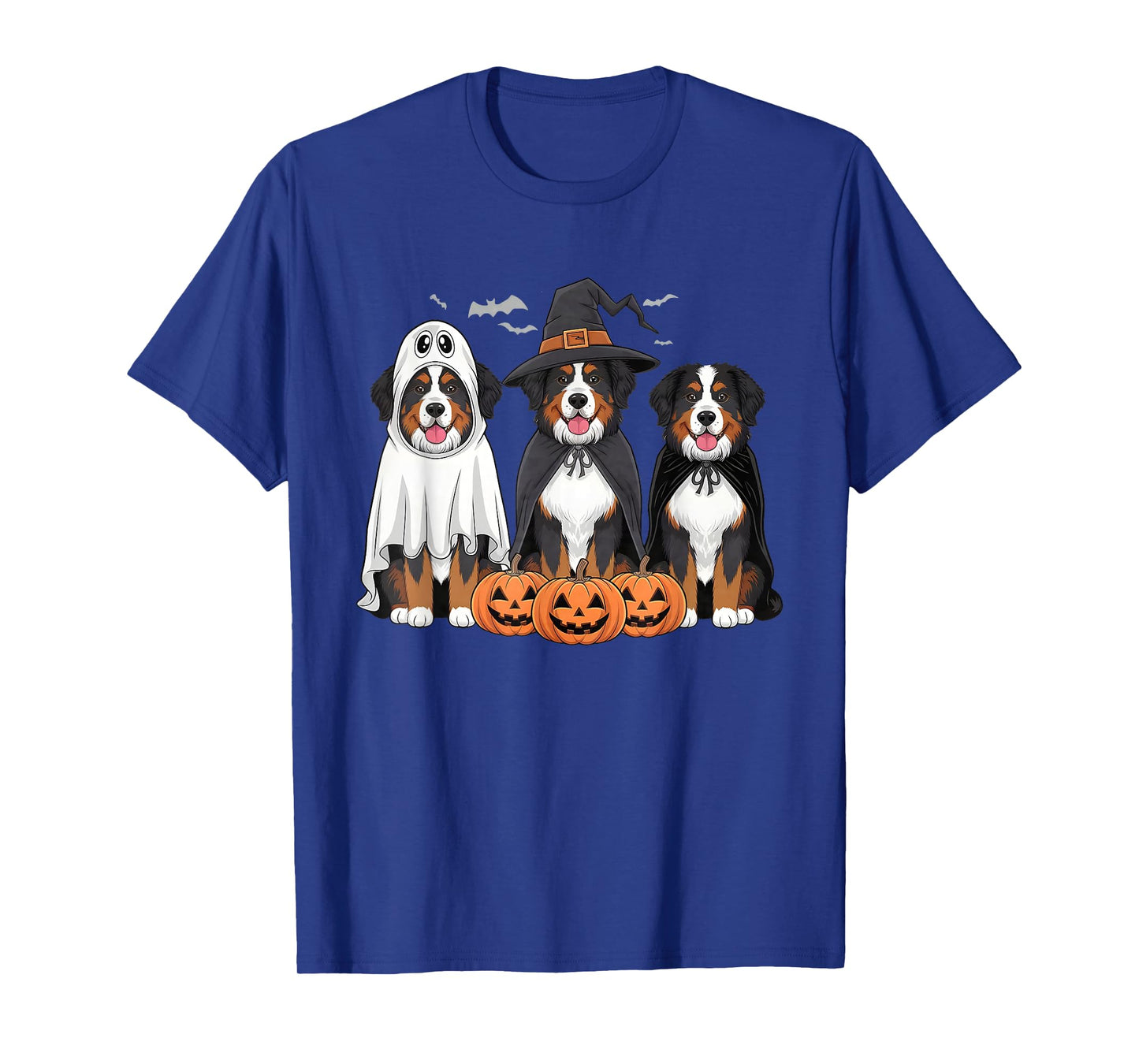 Retro Spooky Bernese Mountain Ghost Dog Lover Halloween T-Shirt