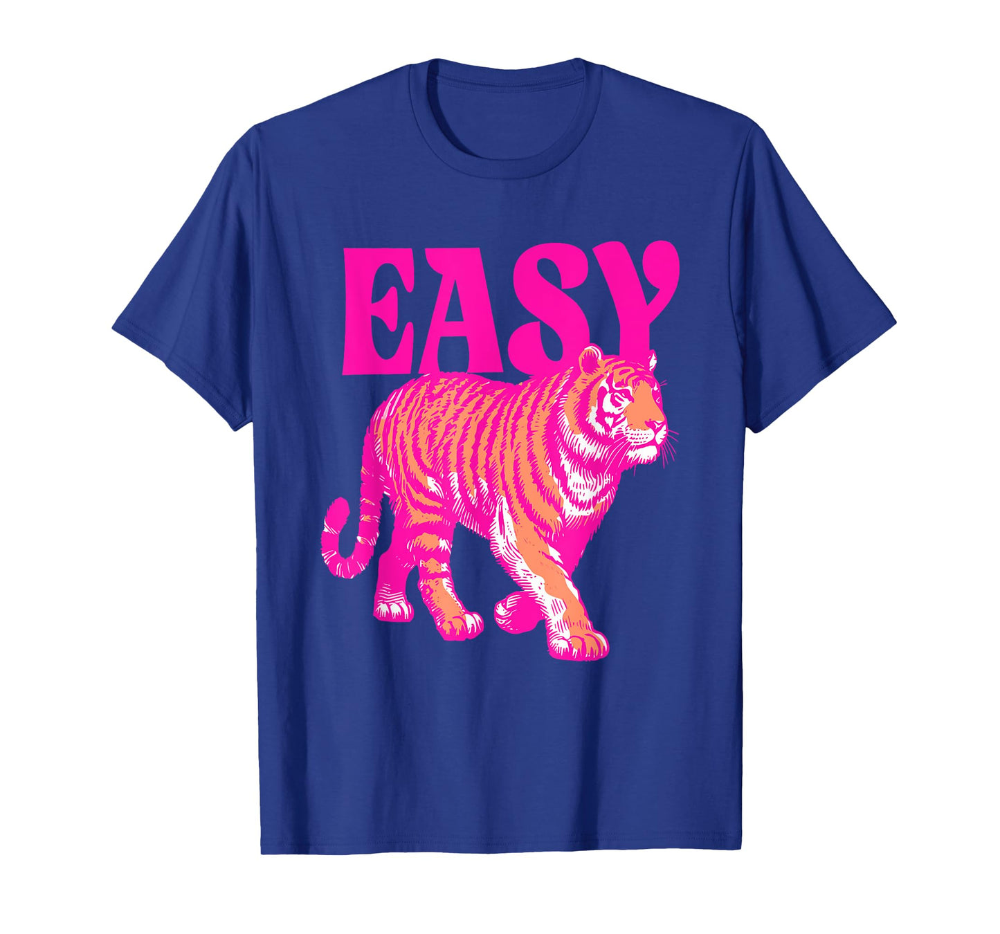 Pink Easy Tiger Retro Aesthetic Graphic Men Women T-Shirt