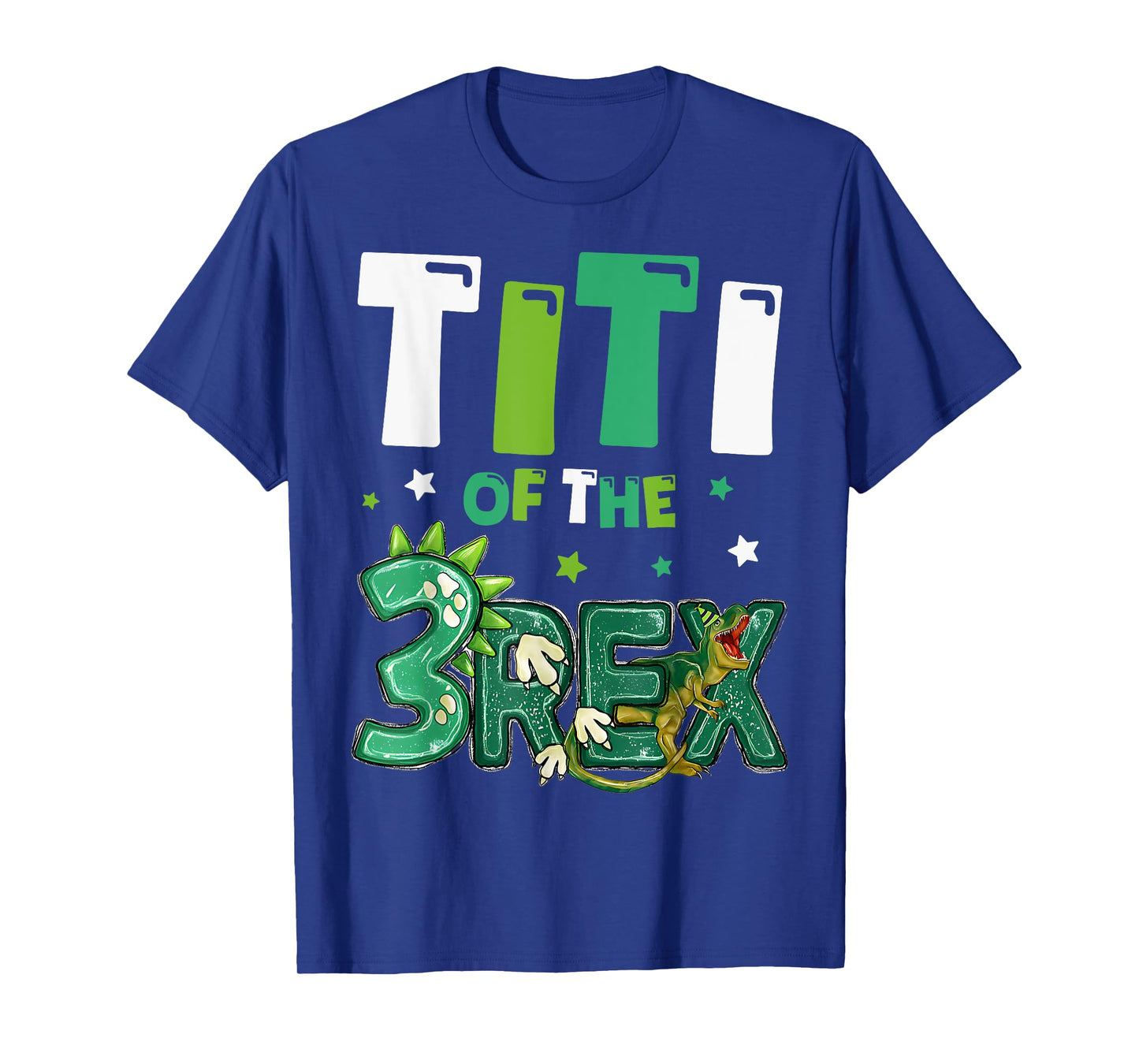 Titi of the Three Rex Birthday Dinosaur Family Matching T-Shirt