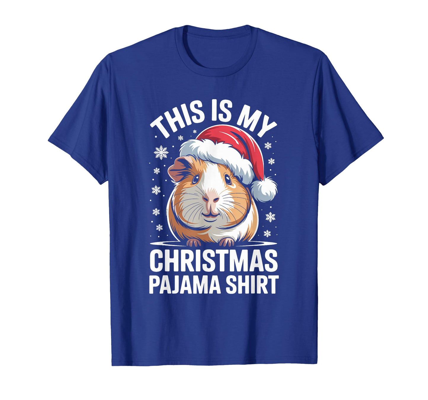 Funny Guinea Pig Christmas Santa Hat Xmas for Men Women T-Shirt