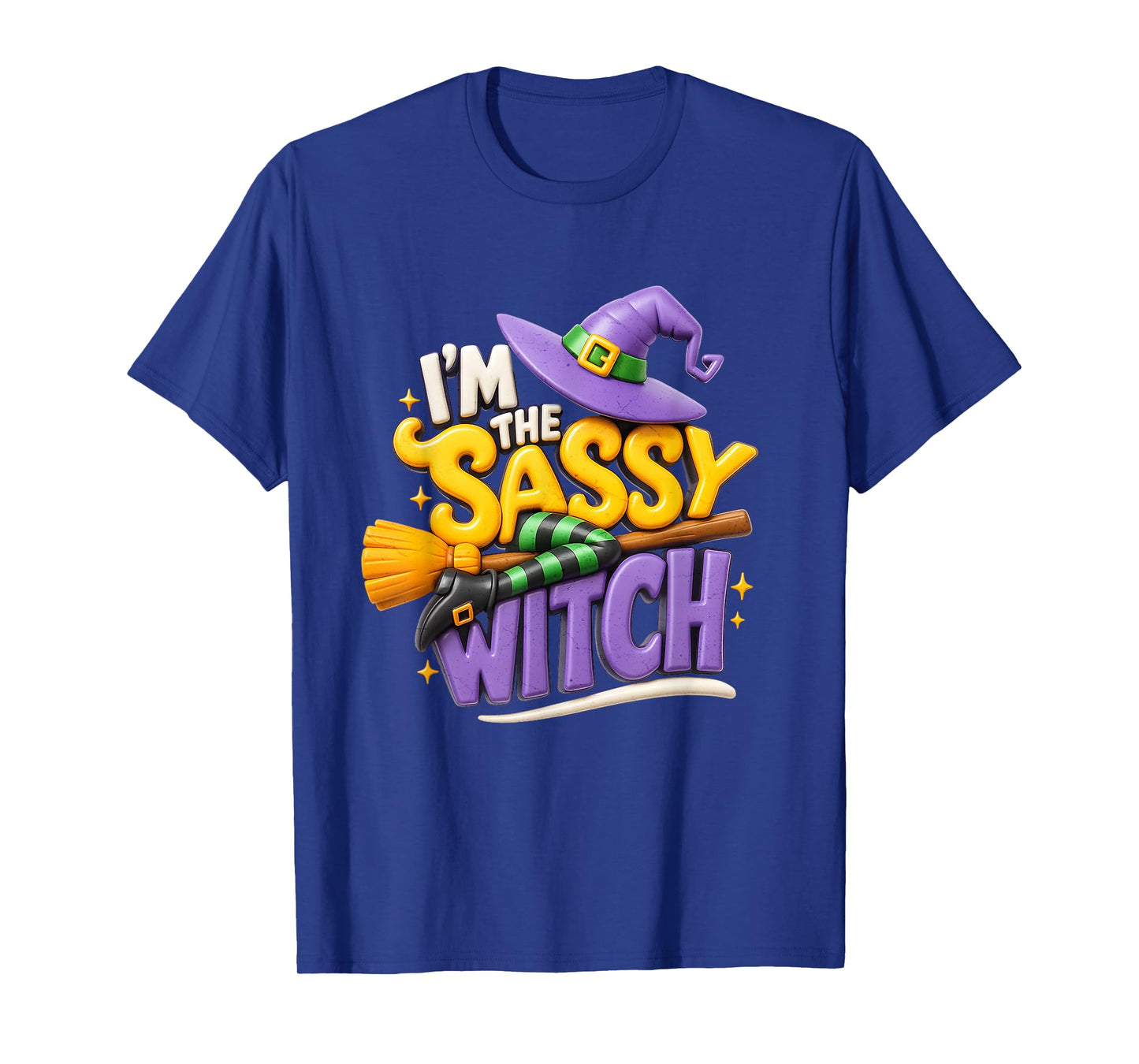 Im The Sassy Witch Funny Halloween Witch Hat Broom and Boots T-Shirt
