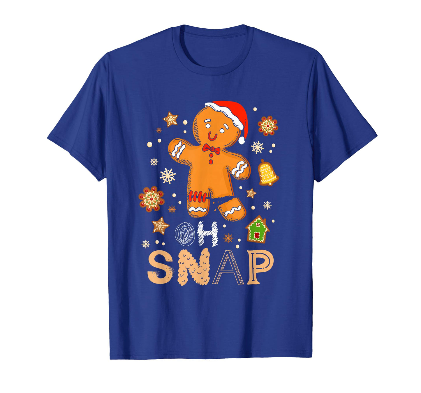Oh Snap Christmas Santa Gingerbread Man Cookie Baking Team T-Shirt