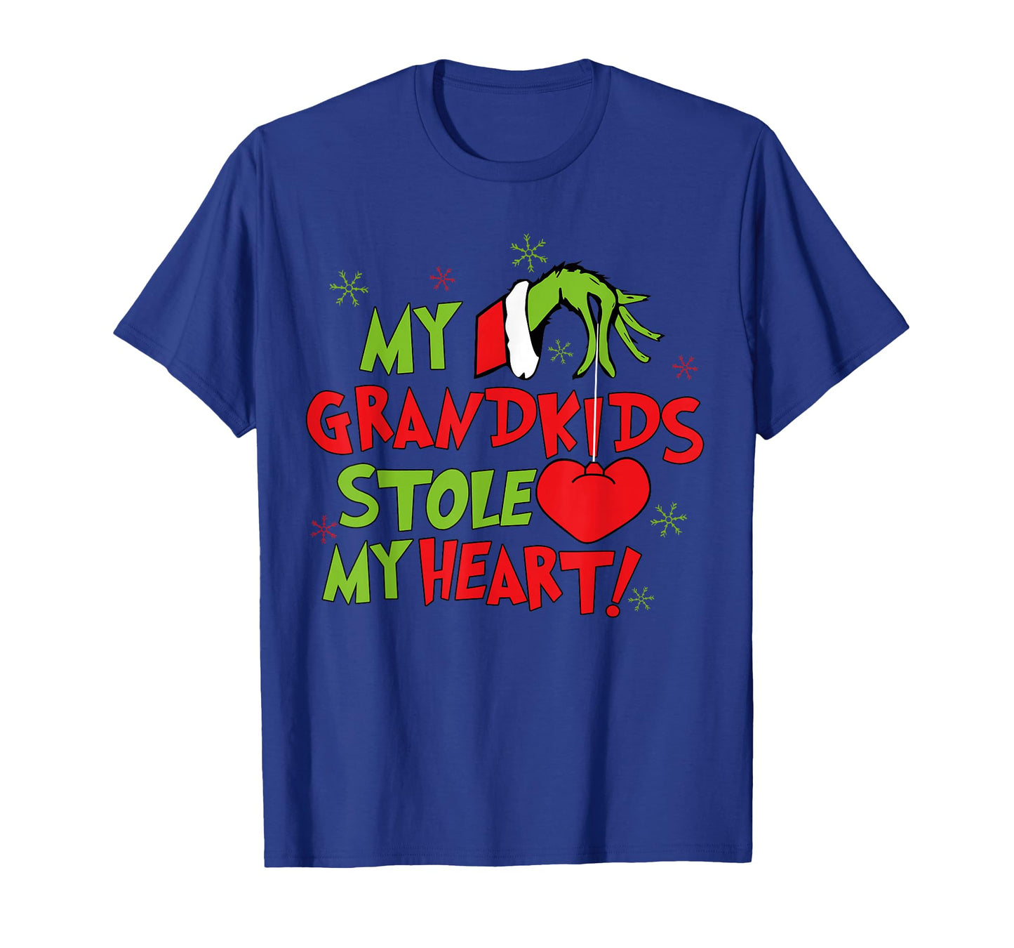 My Grandkids Stole My Heart Christmas Holiday Grandma Pajama T-Shirt