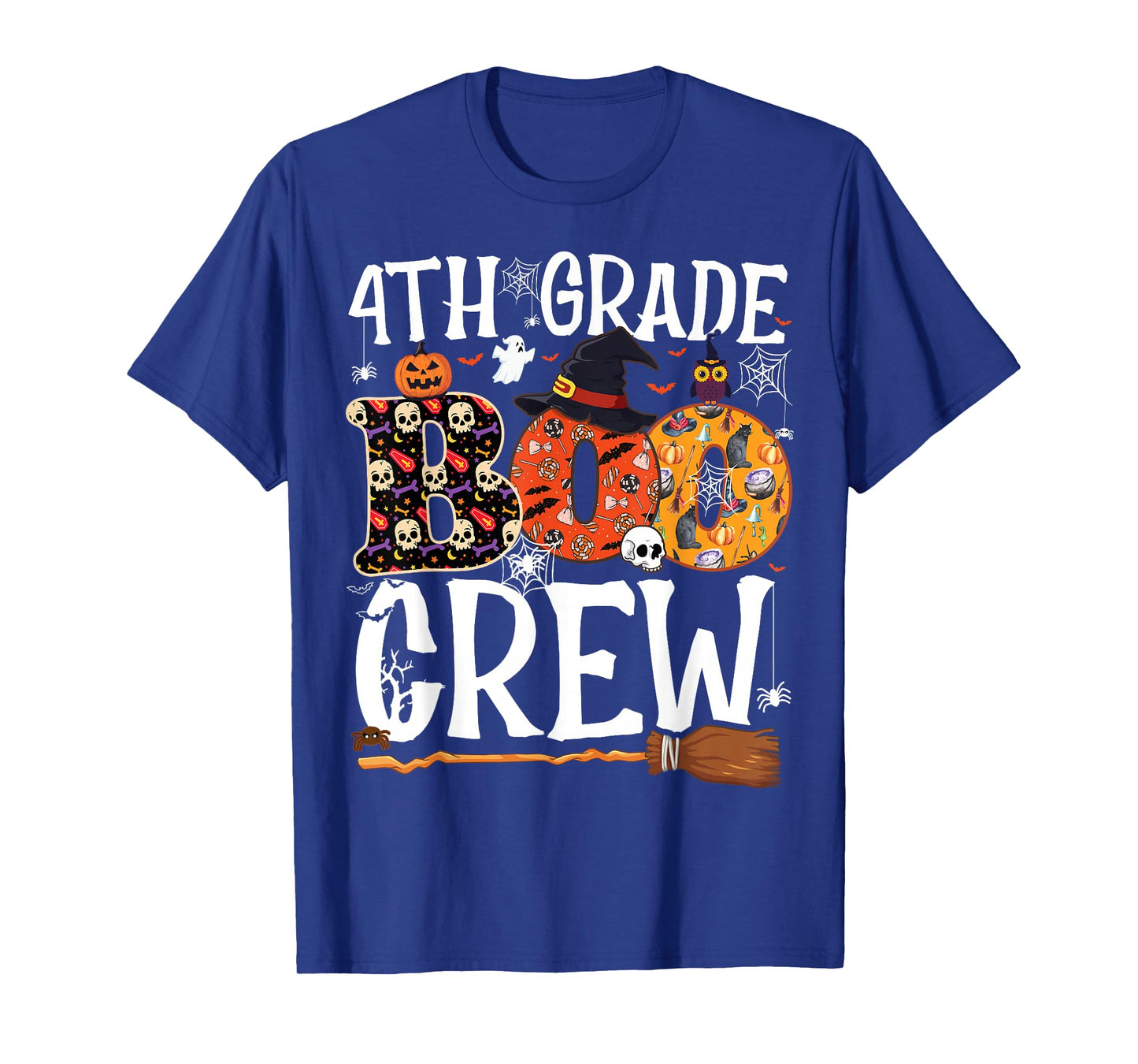 4th Grade Boo Crew Cute Ghost Halloween Teacher Student Kids T-Shirt