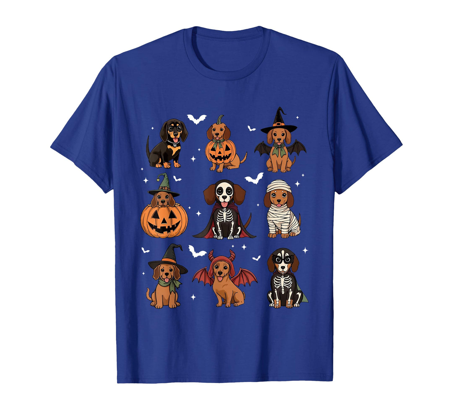 Weiner Dog Witch Happy Halloweenie Cute Halloween Dachshund T-Shirt