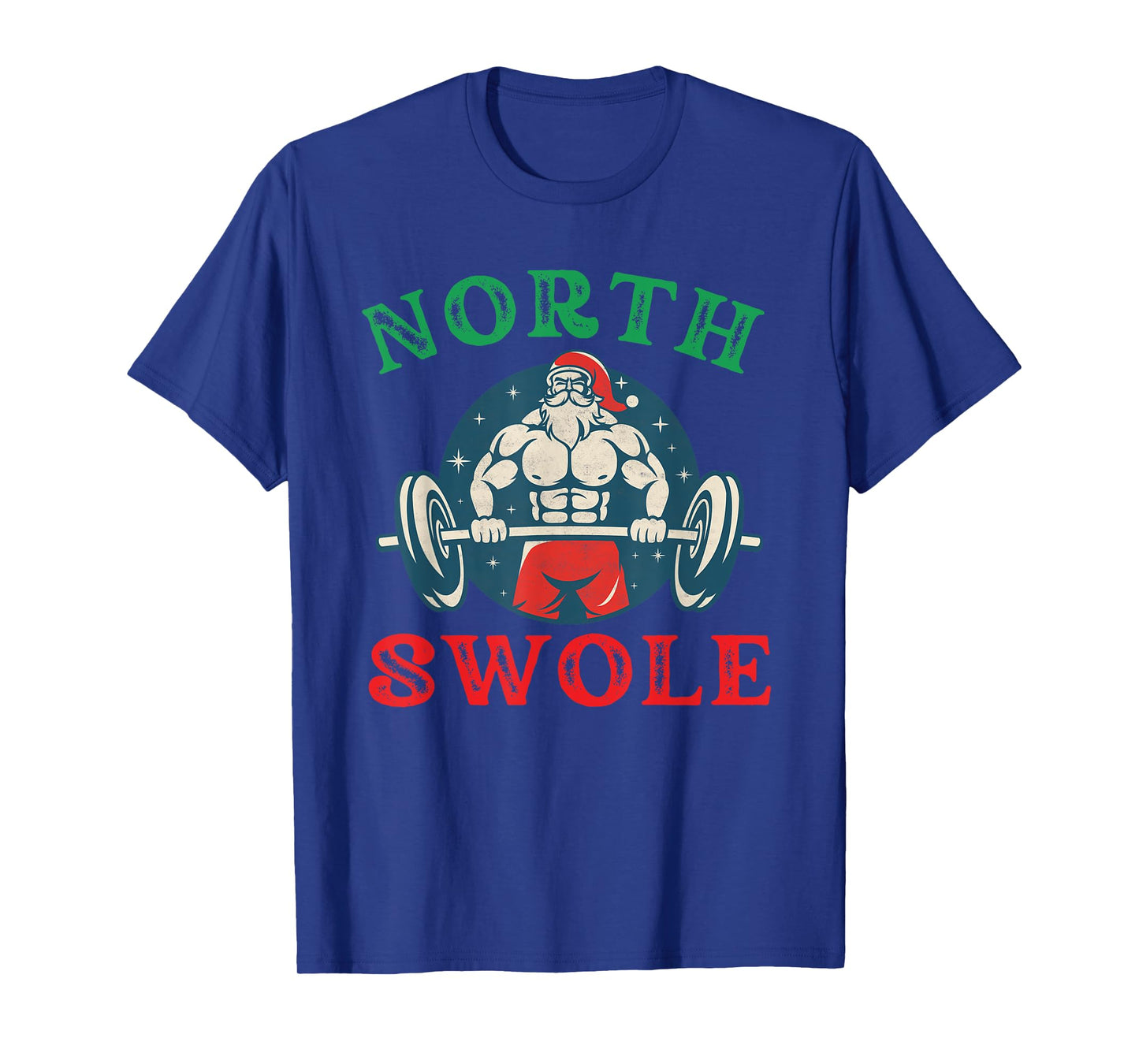 North Swole Funny muscle Santa Christmas bodybuilding gym T-Shirt
