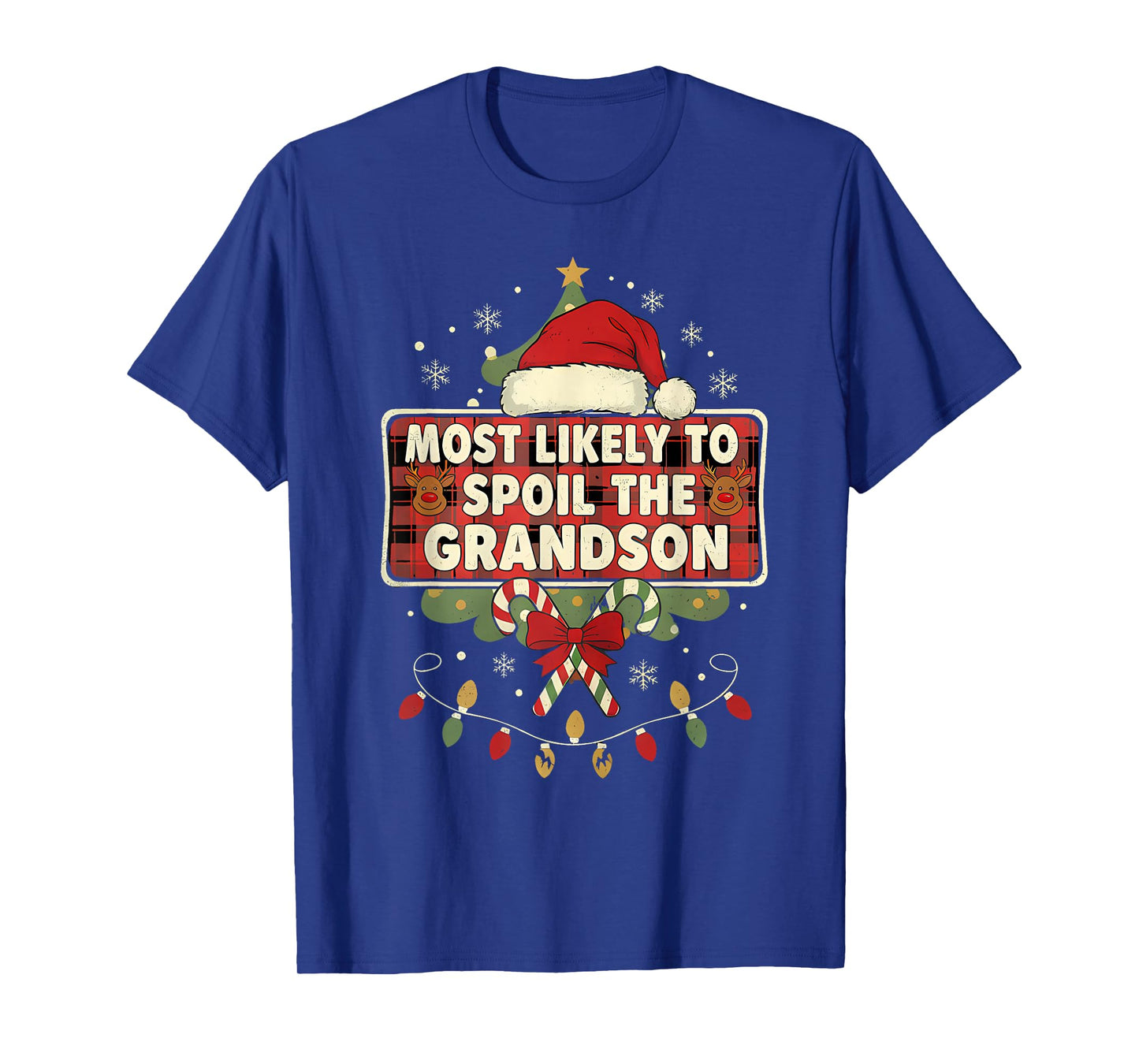 Most Likely to Spoil The Grandson Christmas Family Joke T-Shirt
