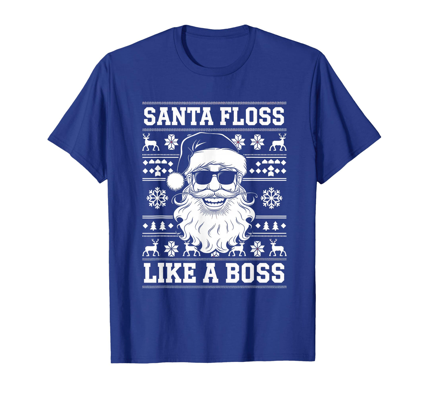 Santa Floss Like Boss Funny Christmas Holiday T-Shirt