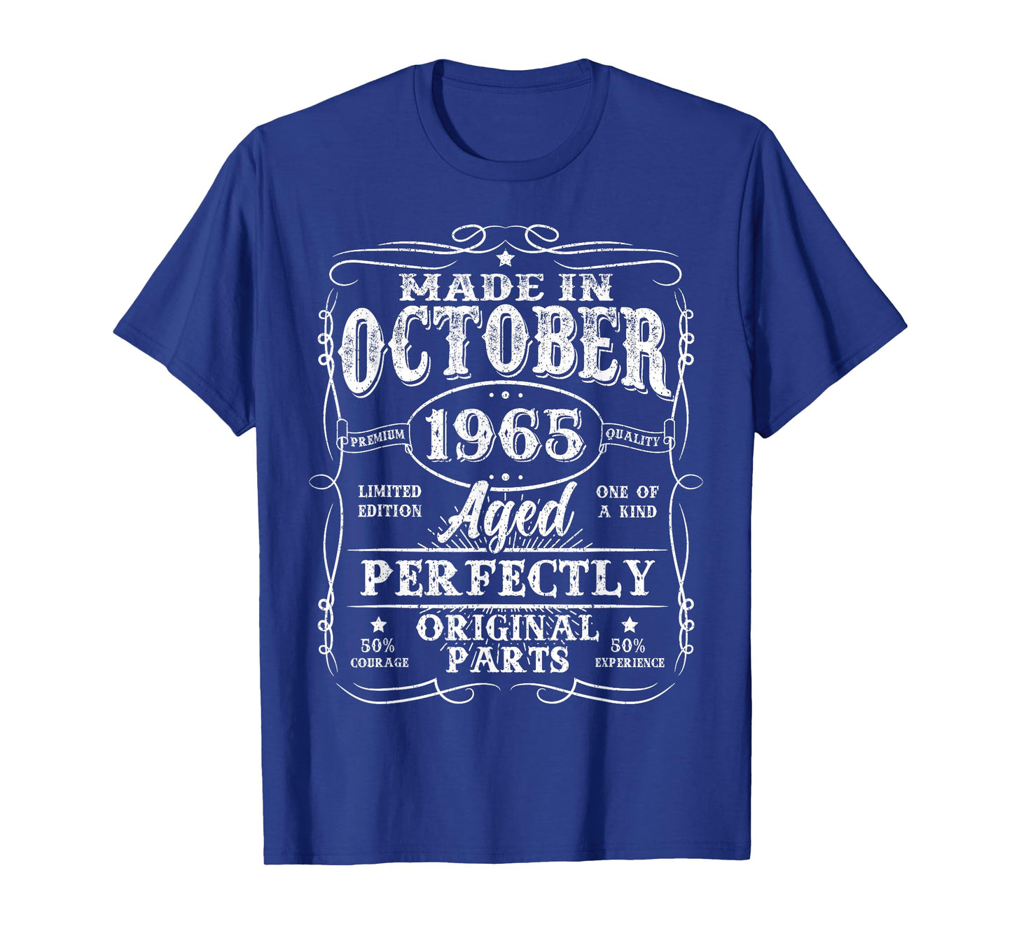 60 Years Old Made In October 1965 Vintage 60th Birthday Men T-Shirt