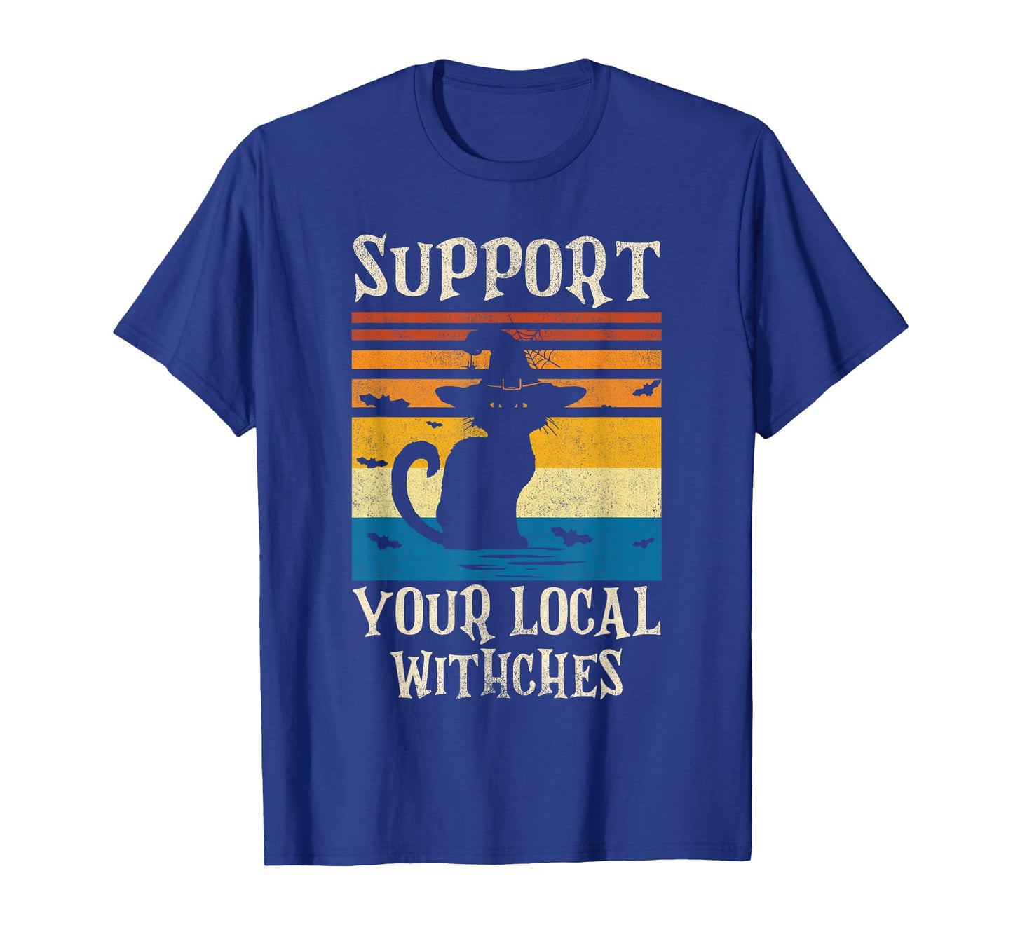 Support Your Local Witches Cat Retro T-Shirt