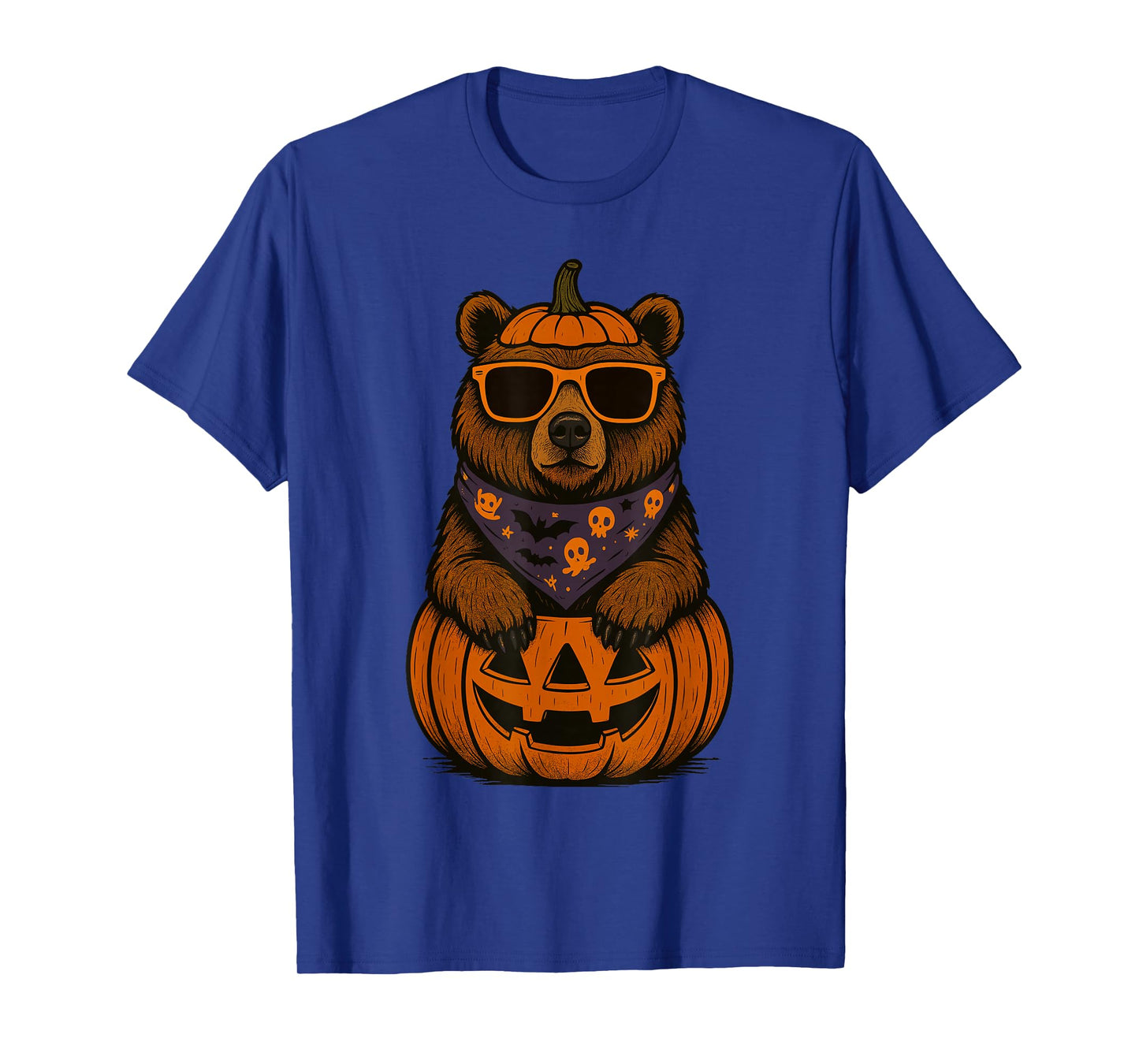Spooky Grizzly Bear Pumpkin Halloween T-Shirt