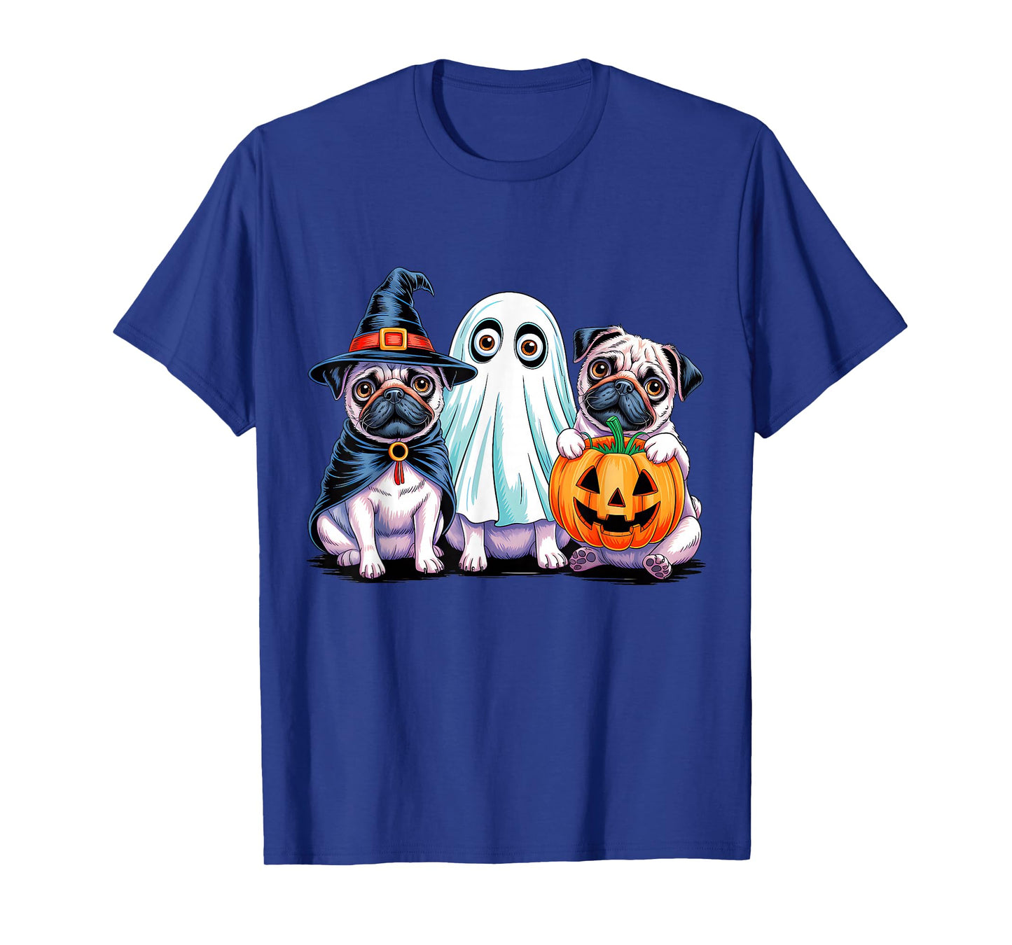 Pug Halloween Funny Dog Lover Pumpkin Witch Ghost Boo T-Shirt