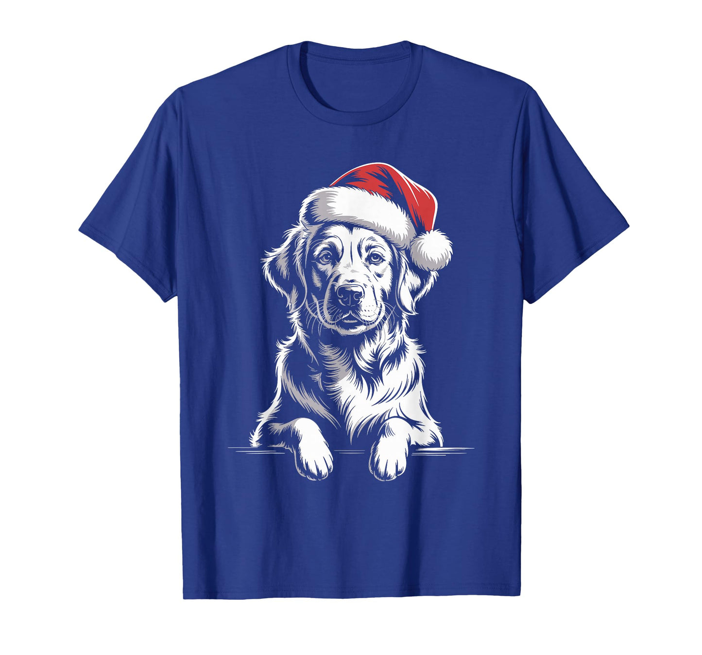 Golden Retriever Dog Santa Hat Christmas Pajama Men Women T-Shirt