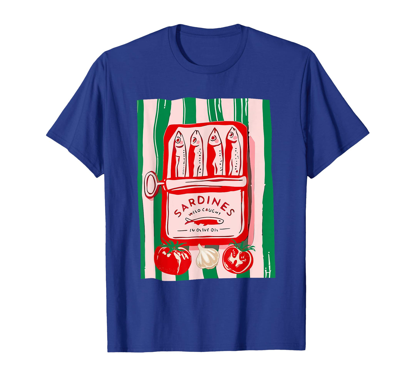Sardines Portugal Tinned Fish Retro Sardines Men Women T-Shirt