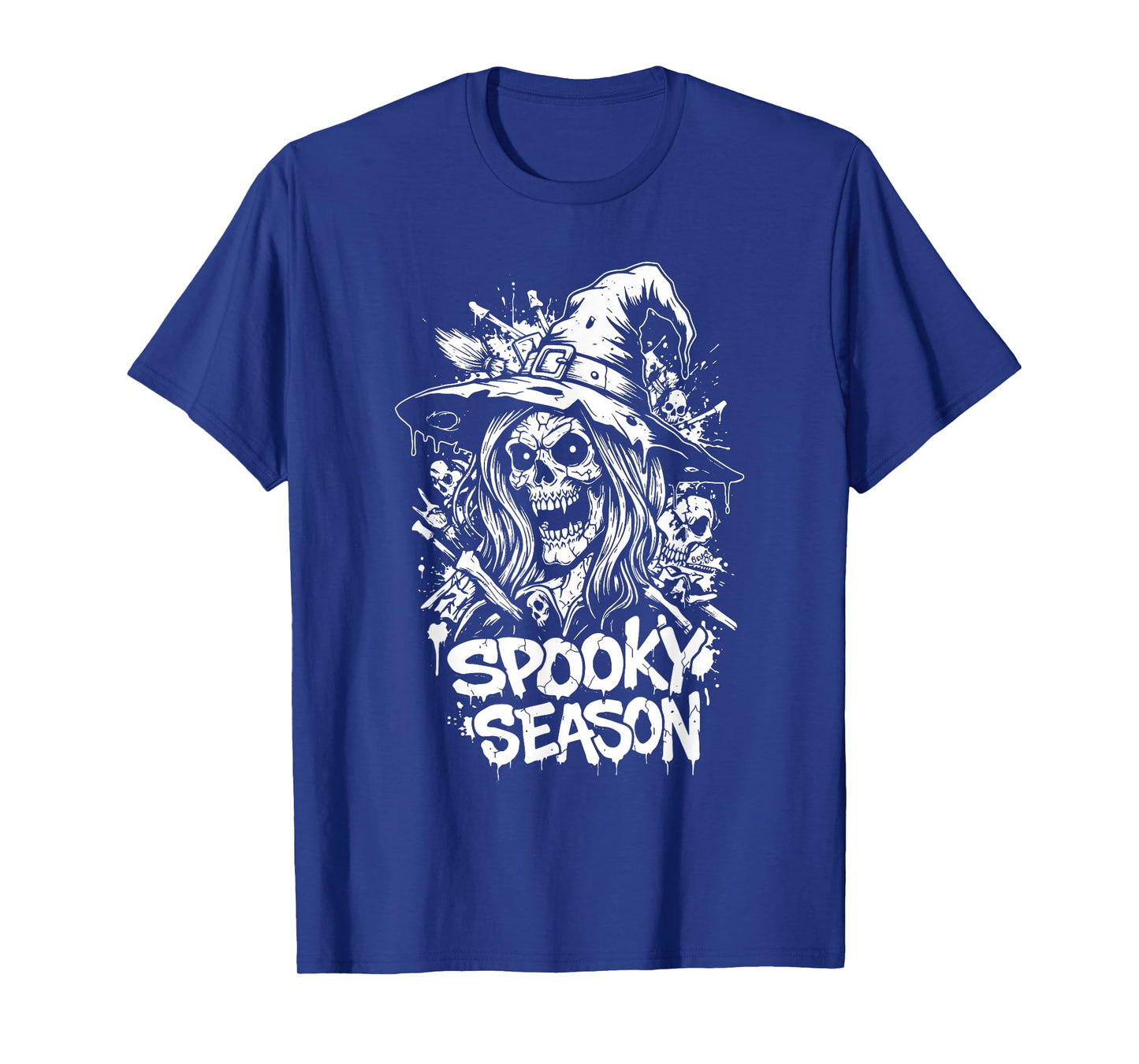 Spooky Season Witch Skull Halloween Costume for Women & Girl T-Shirt