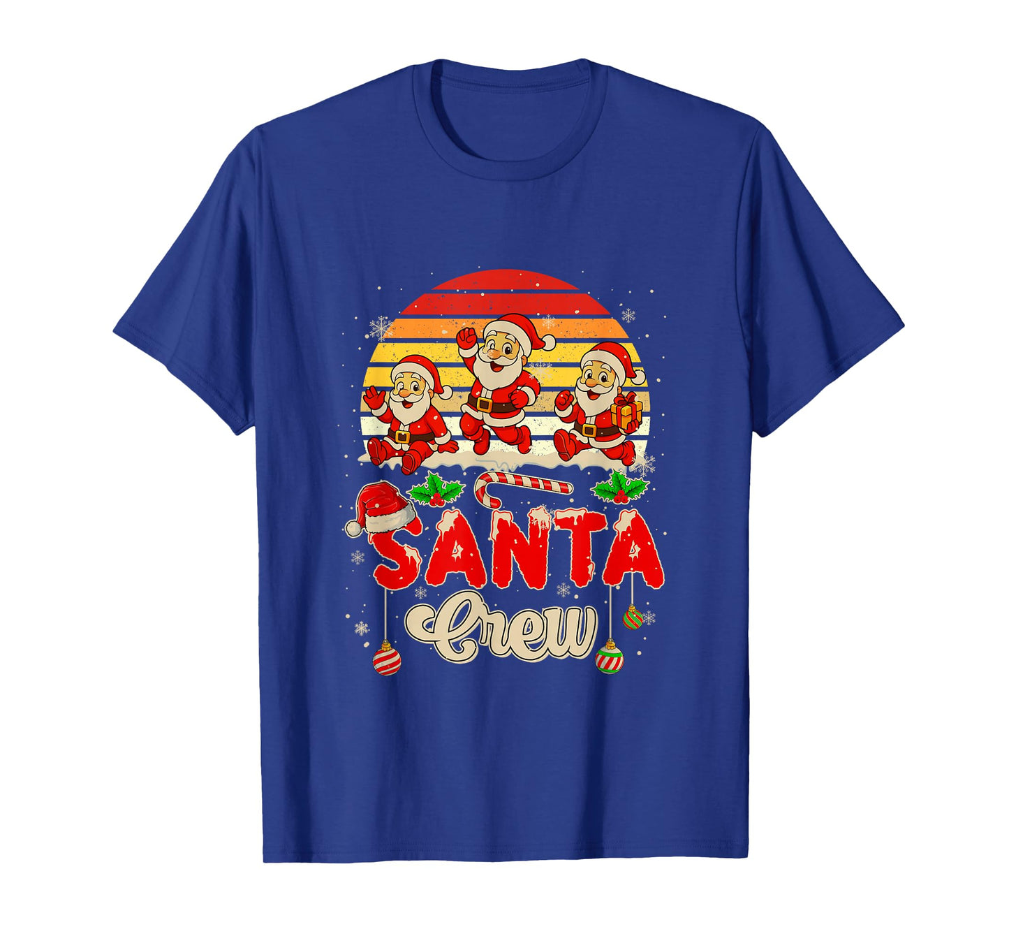 Vintage Santa Crew Three Santa Christmas Snow Lover Kids T-Shirt