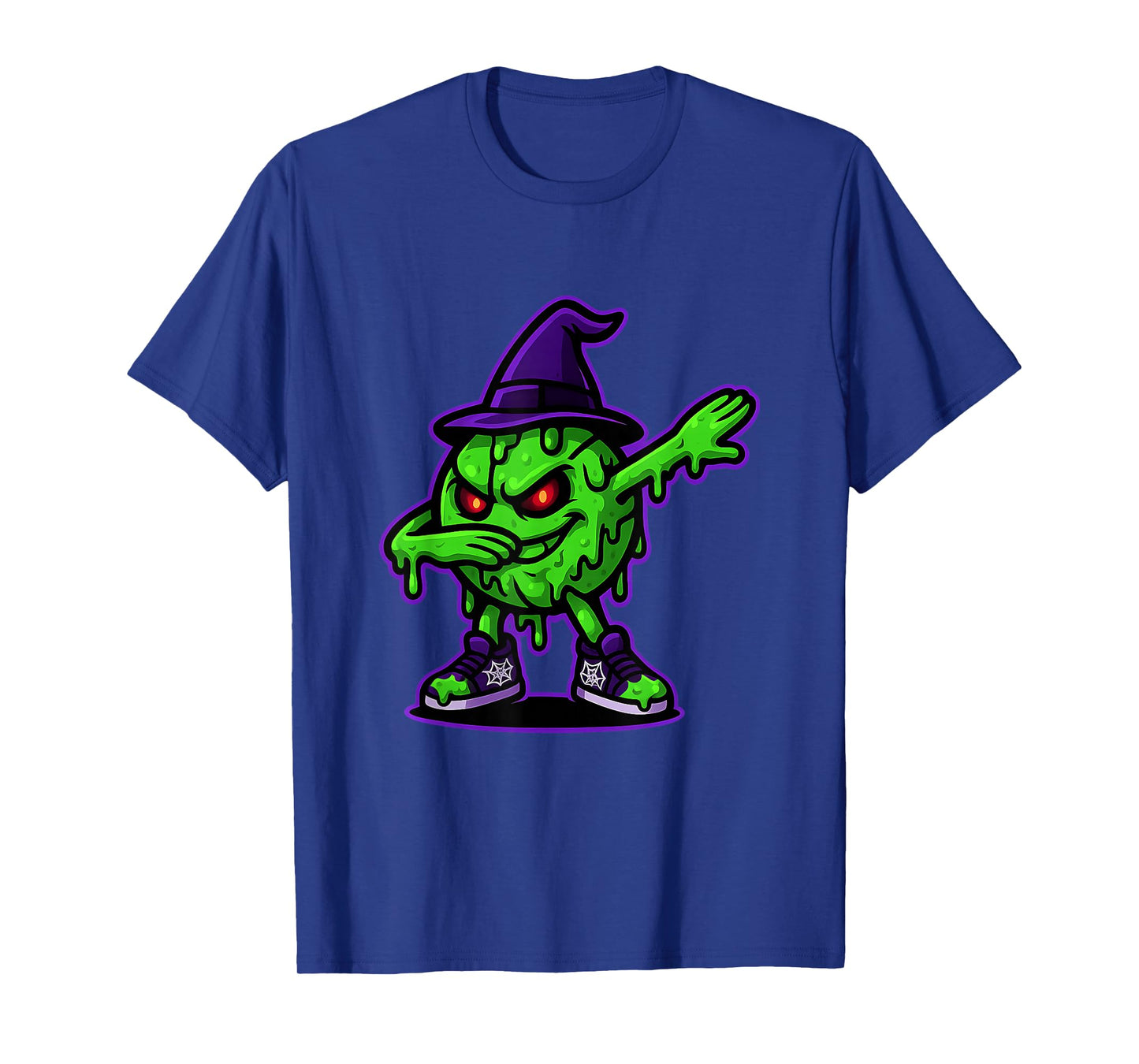 Slime Monster Halloween Dabbing Drip Basketball Witch Hat T-Shirt