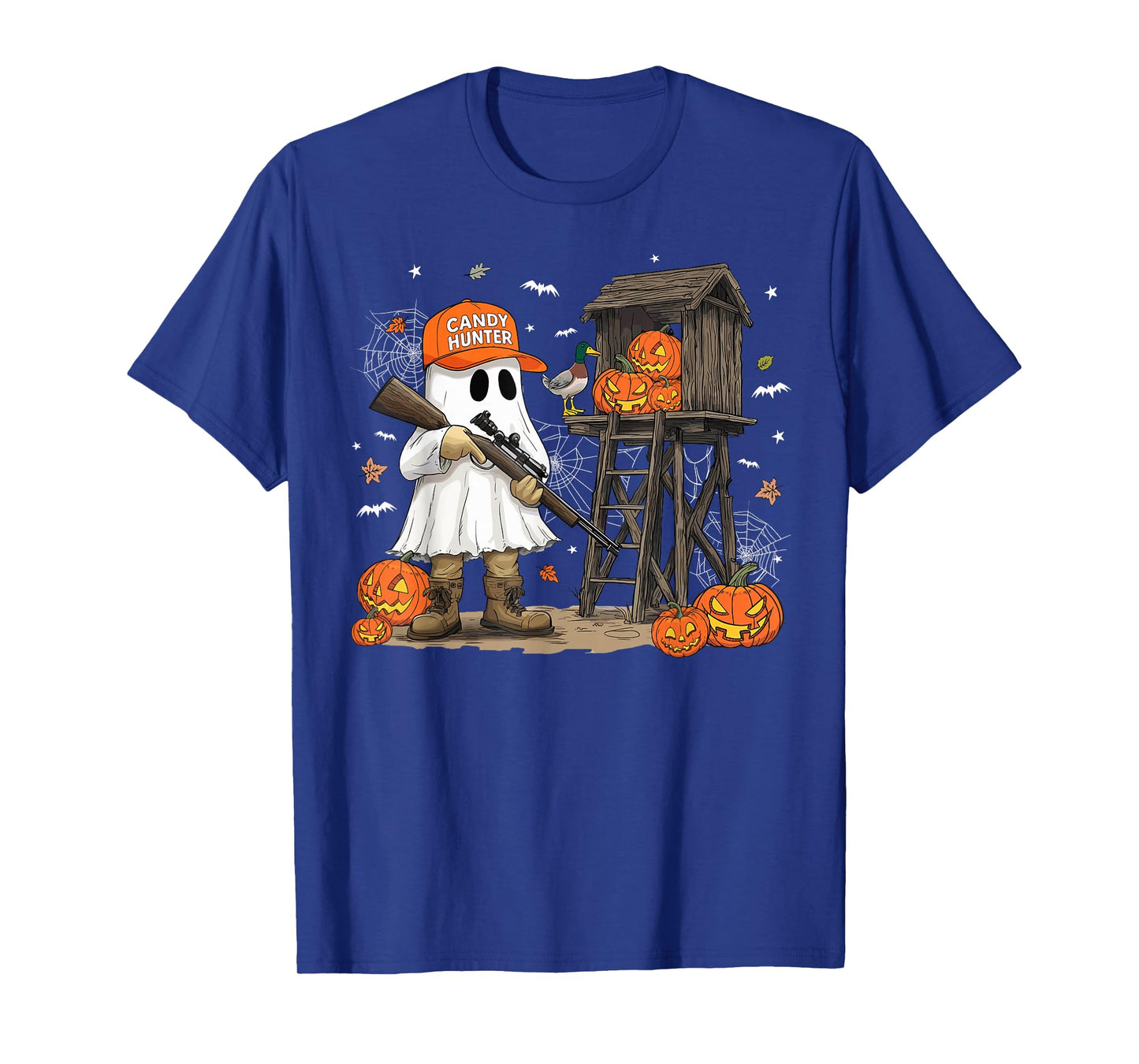 Candy Hunter Camo Ghost Funny Halloween Hunting Season Boys T-Shirt