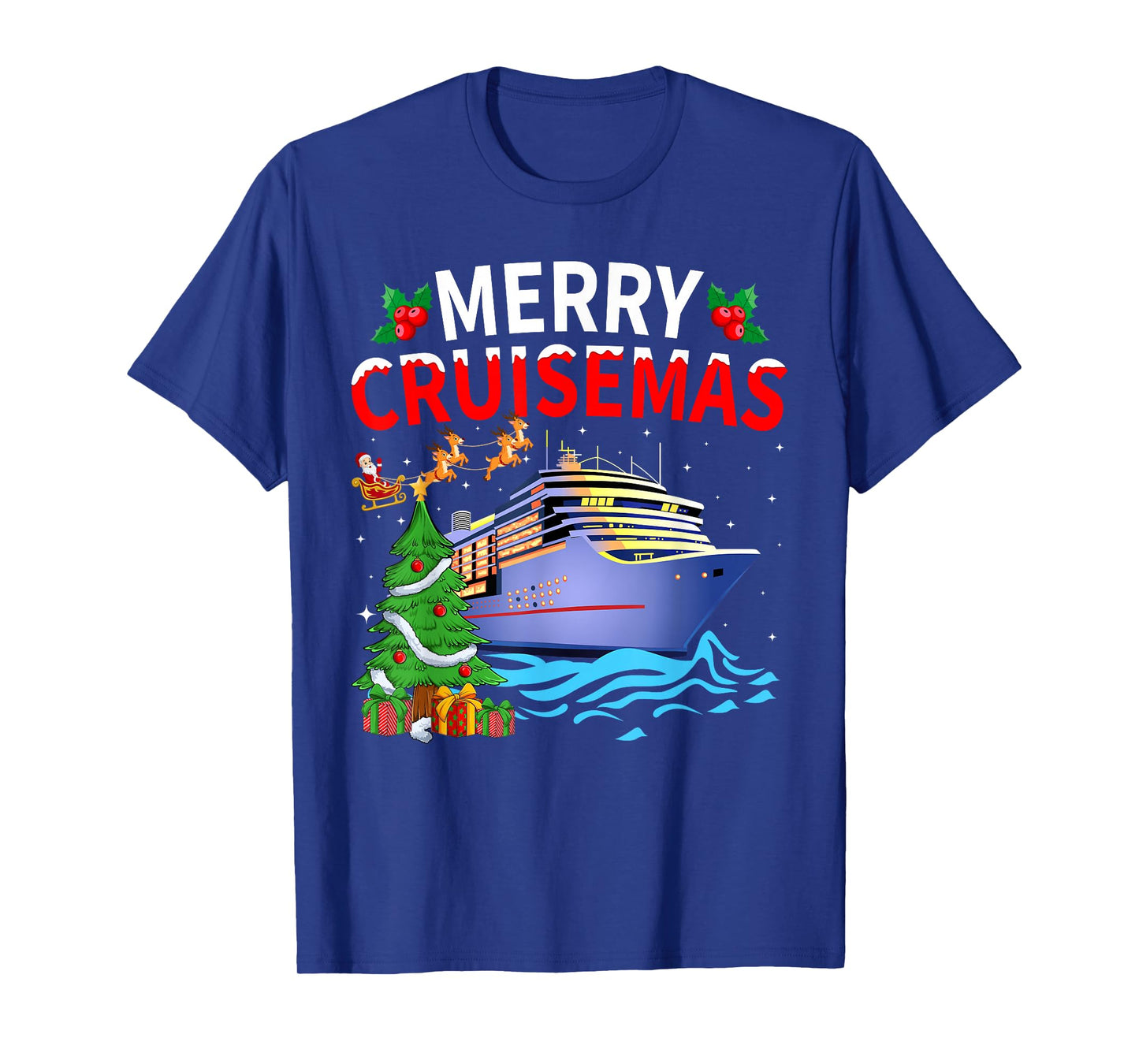 Cruise Ship Merry Christmas Family Cruising Vacation Xmas T-Shirt