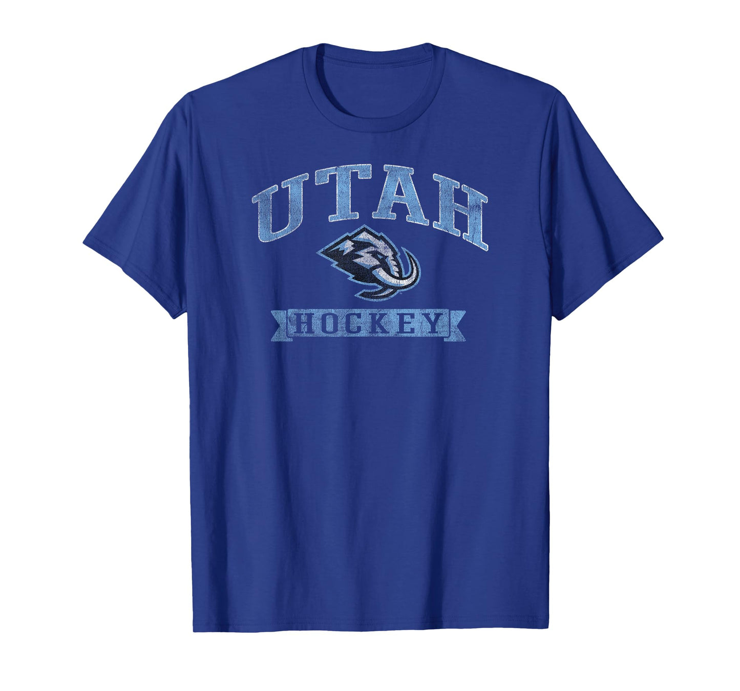 Utah Mammoth Vintage Hockey Dark Heather Officially Licensed T-Shirt