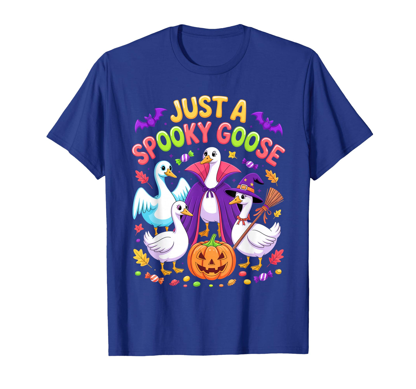 Just A Spooky Goose Family Halloween Outfit with Funny Geese T-Shirt